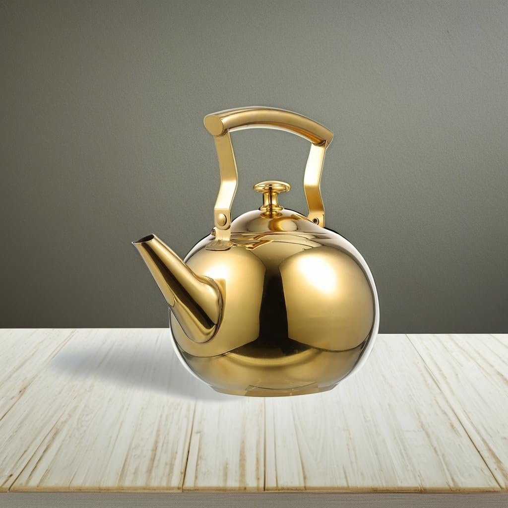 Premium Stainless Steel Tea Kettle with Built-in Strainer - 1.5L Capacity (8.7