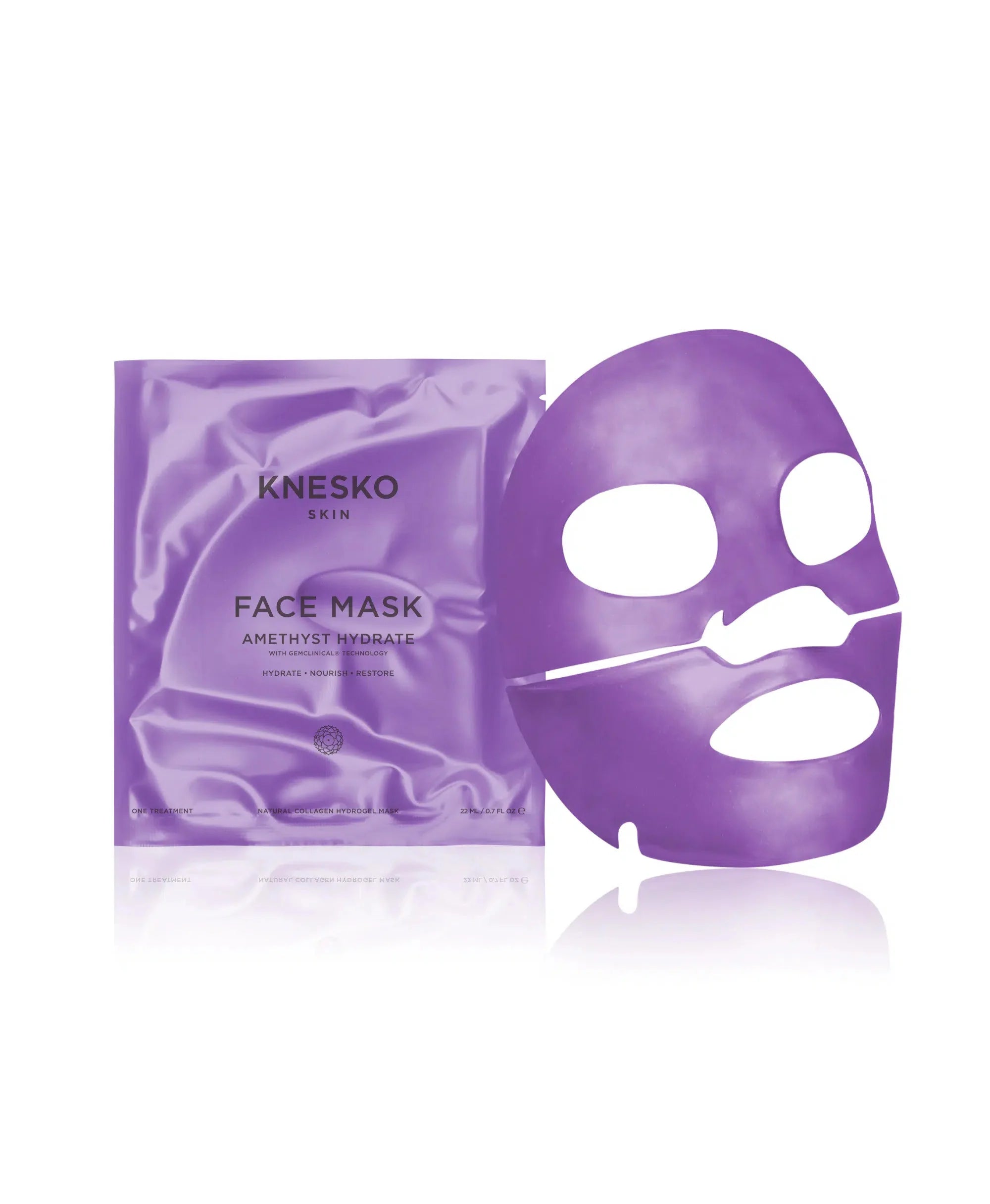 KNESKO Amethyst Face Mask - Hydrating & Brightening Sheet Mask for Glowing Skin | Perfect for Spa Night & Self-Care Routine