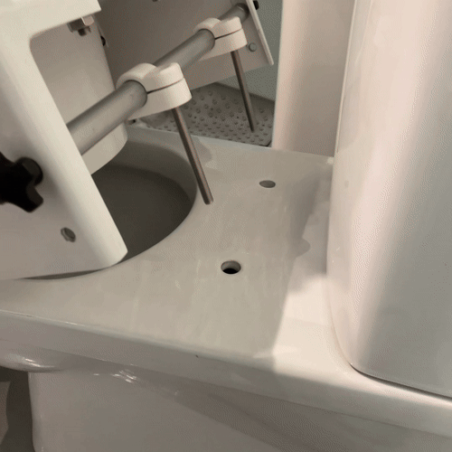 Adjustable Raised Toilet Seat with Armrests - Elderly & Disabled Safety Toilet Seat Riser - Height Adjustable Commode Chair for Seniors - Bathroom Safety Equipment for Home Use (Perfect for Post-Surgery Recovery & Mobility Assistance)