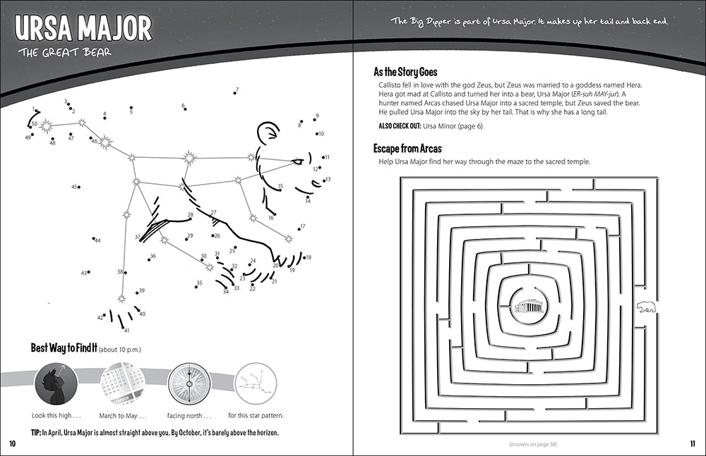 Constellations Activity Book for Kids - Learn Stars & Astronomy with Fun Stargazing Games & Puzzles | Perfect for Classroom, Homeschool & Outdoor Camping