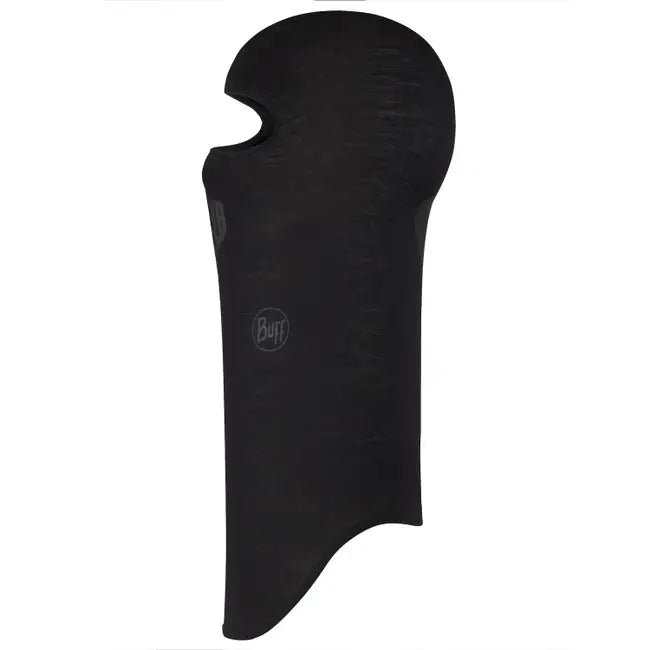 BUFF Merino Lightweight Balaclava Solid Black - Breathable Wool Face Mask for Running, Skiing & Outdoor Activities