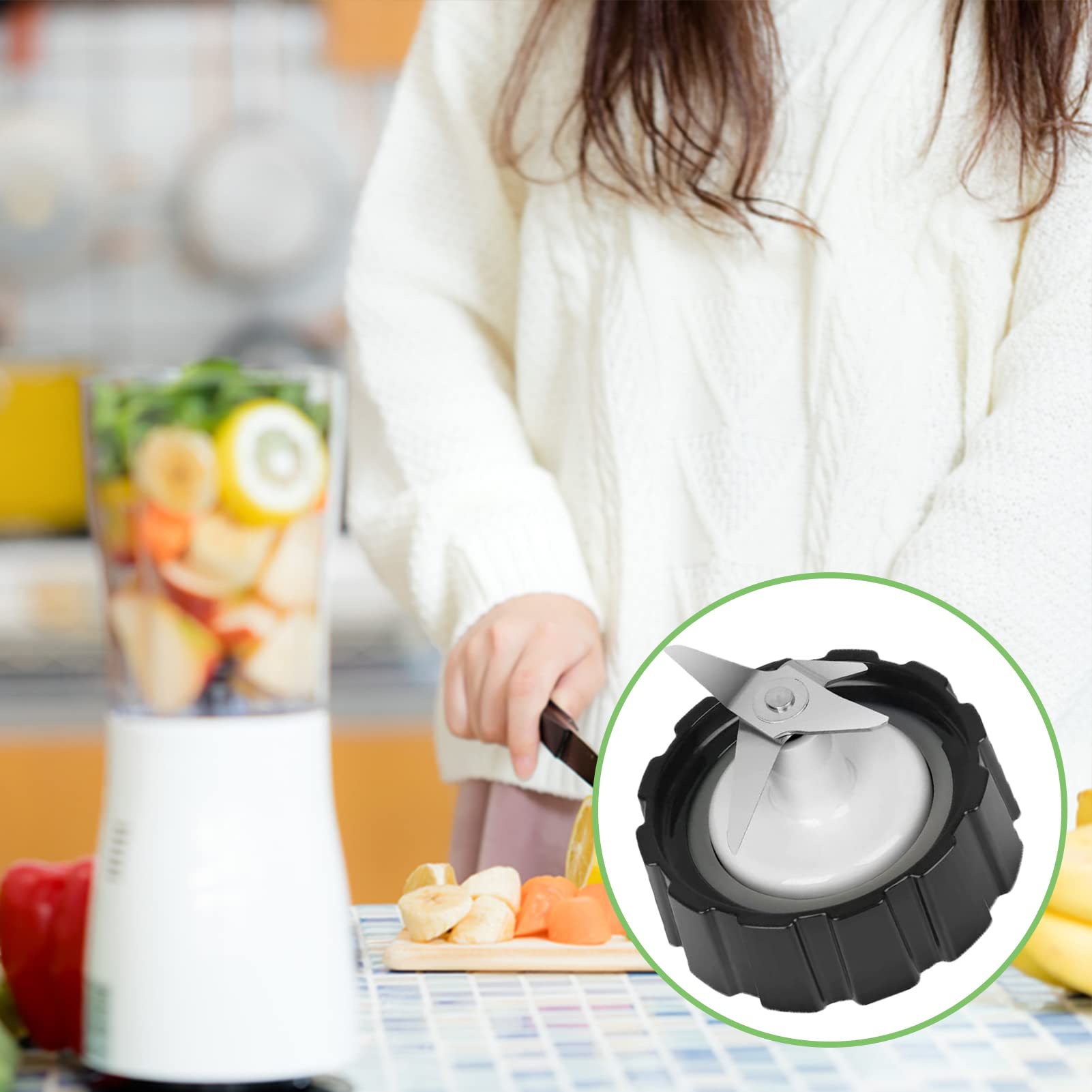 Hamilton Beach Blender Replacement Parts - Blades, Gasket, Base Cap & 2 Rubber O-Rings | Durable Accessories for Smooth Blending | Perfect for Home Kitchens & Smoothie Shops