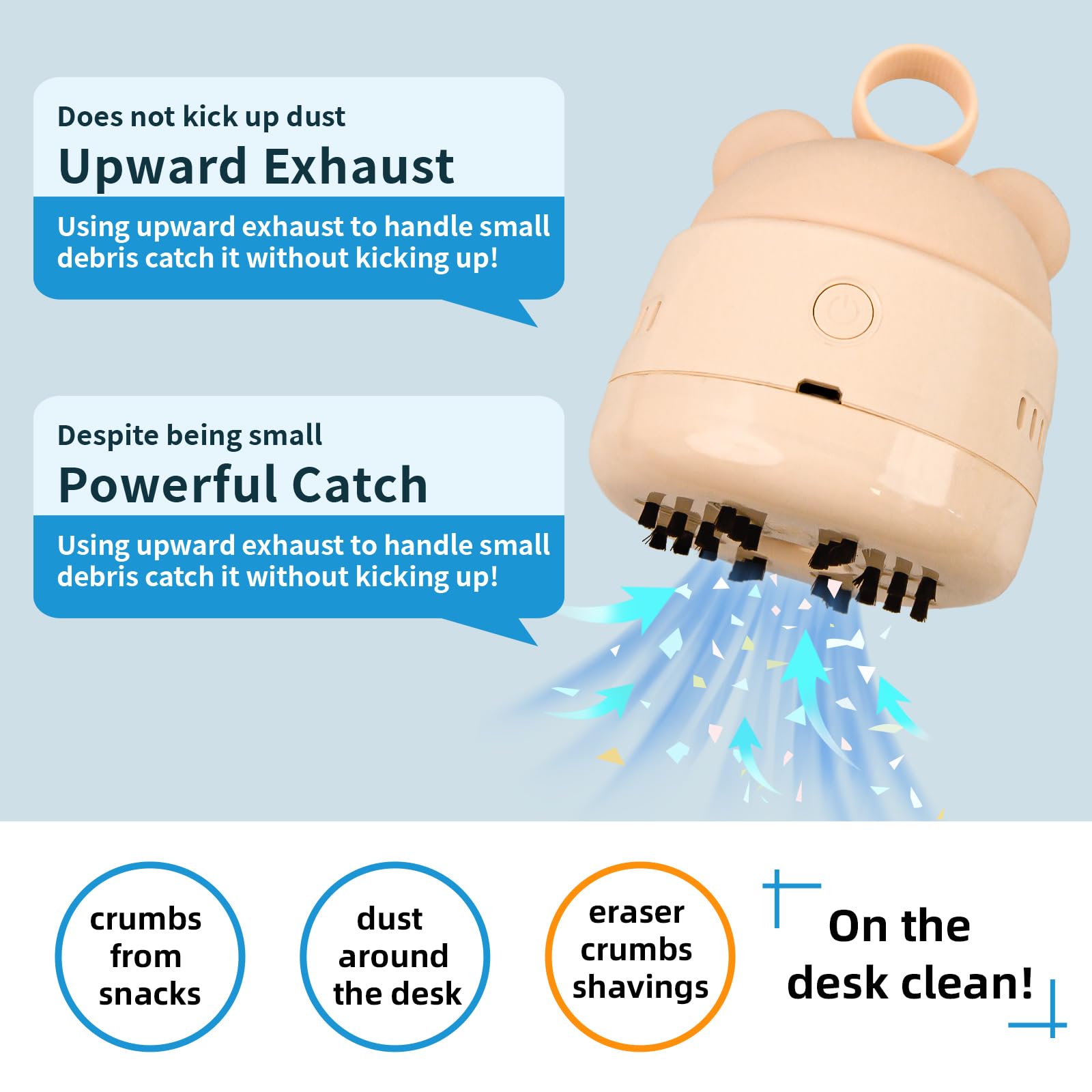 Zmol Mini USB Vacuum Cleaner for Keyboard & Office Desk - Portable Dust Cleaner