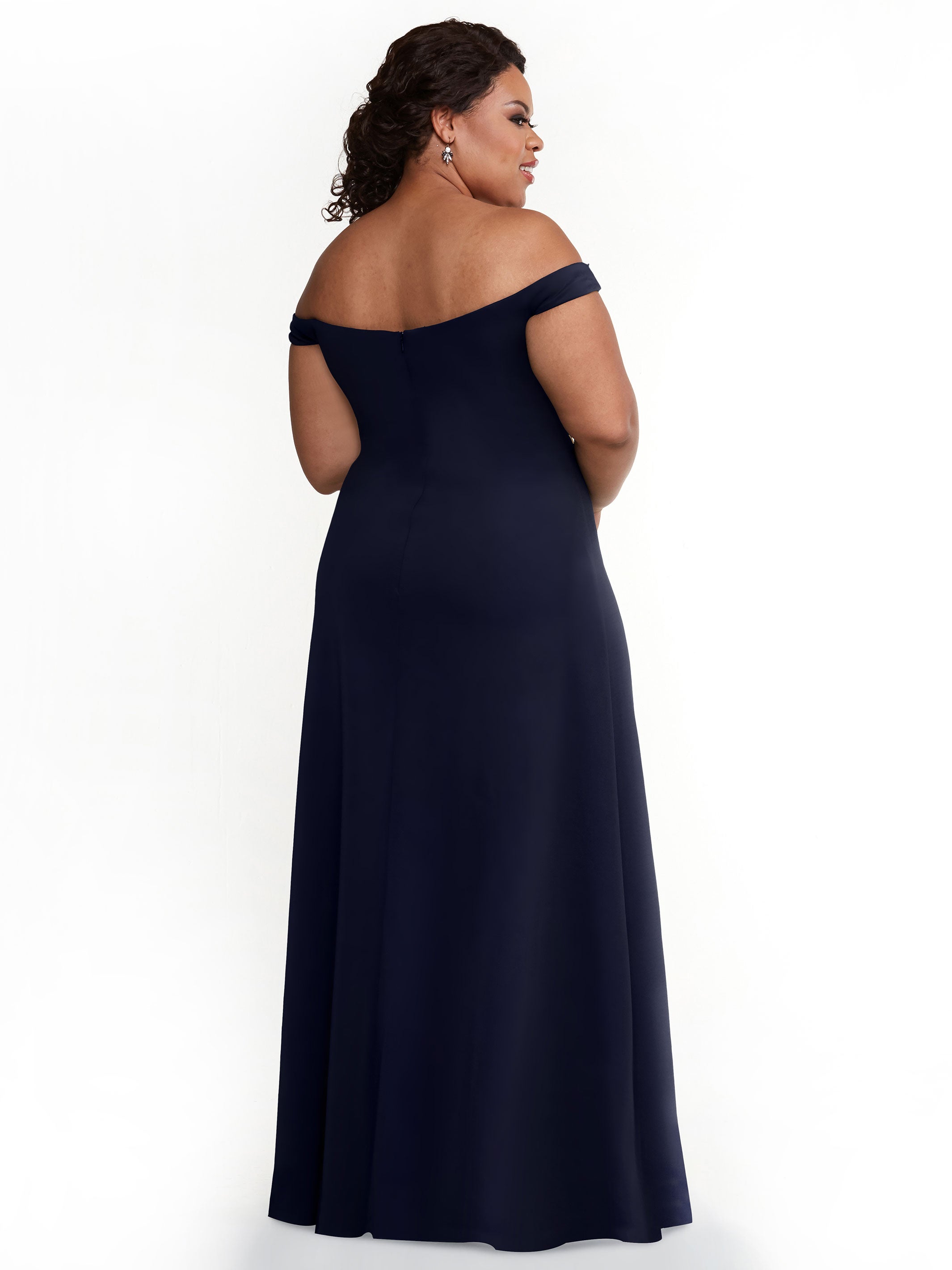Elegant A-Line Double Knit Bridesmaid Dress with Off-the-Shoulder Straps - Perfect for Weddings, Formal Events & Special Occasions