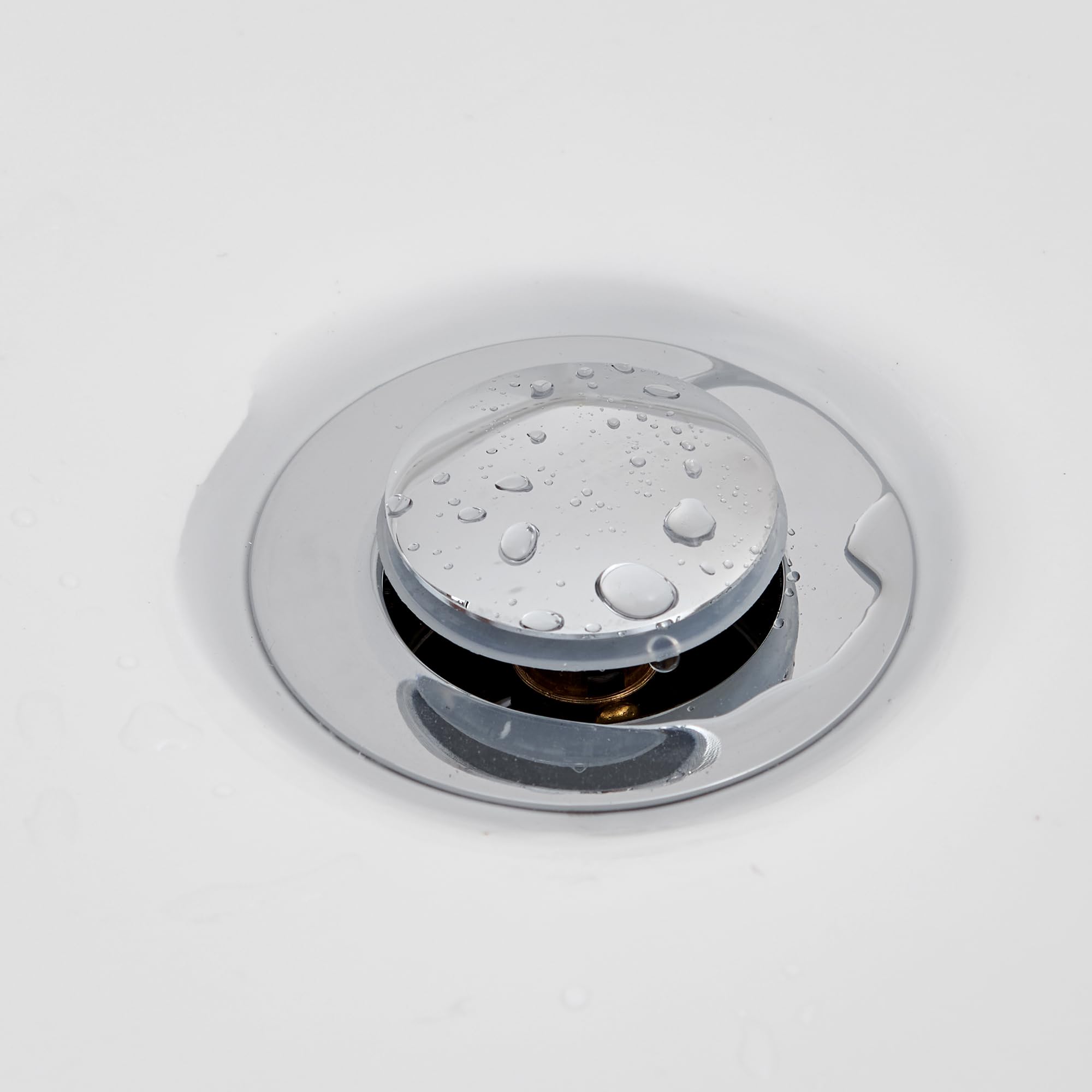 Chrome Pop-Up Sink Drain Stopper with Overflow & Detachable Basket - Small Metal Drain Strainer for Bathroom Vessel Sinks & Vanity Basins - Perfect for Modern Home Decor & Bathroom Renovations
