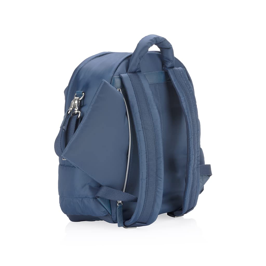 Itzy Ritzy Dream Diaper Bag Backpack - Compact Baby Backpack with 14 Pockets, Changing Pad & Stroller Straps | Waterproof Diaper Bag for Moms | Perfect for Travel, Daycare & On-the-Go Parenting (Sapphire Starlight)