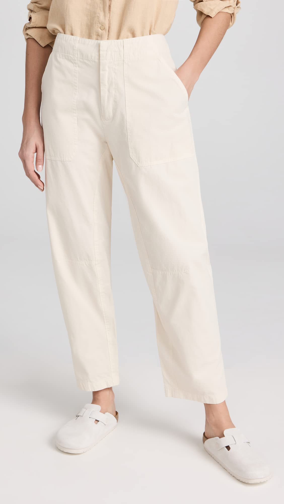 rag & bone Women's Leyton High-Rise Straight Leg Workwear Pants - Office, Business Casual & Travel Styling