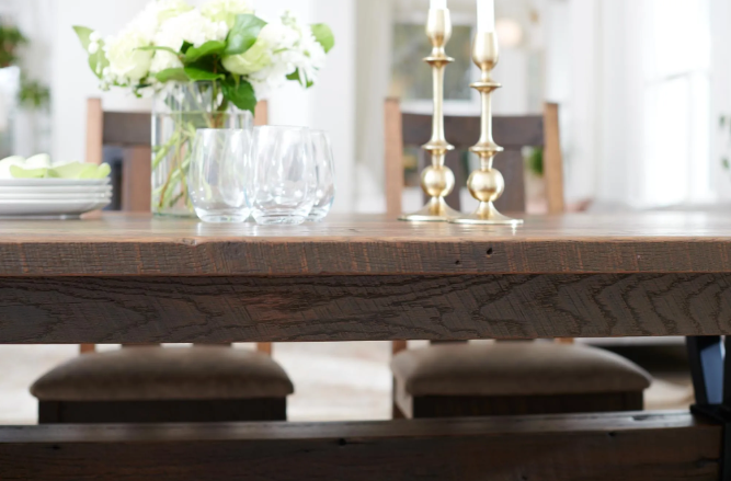 Boston Trestle Bench - Solid Wood Dining Bench, Farmhouse Kitchen Table Bench, Rustic Entryway Seating for Home Decor | Perfect for Dining Rooms, Kitchens, Entryways & Farmhouse Style Interiors