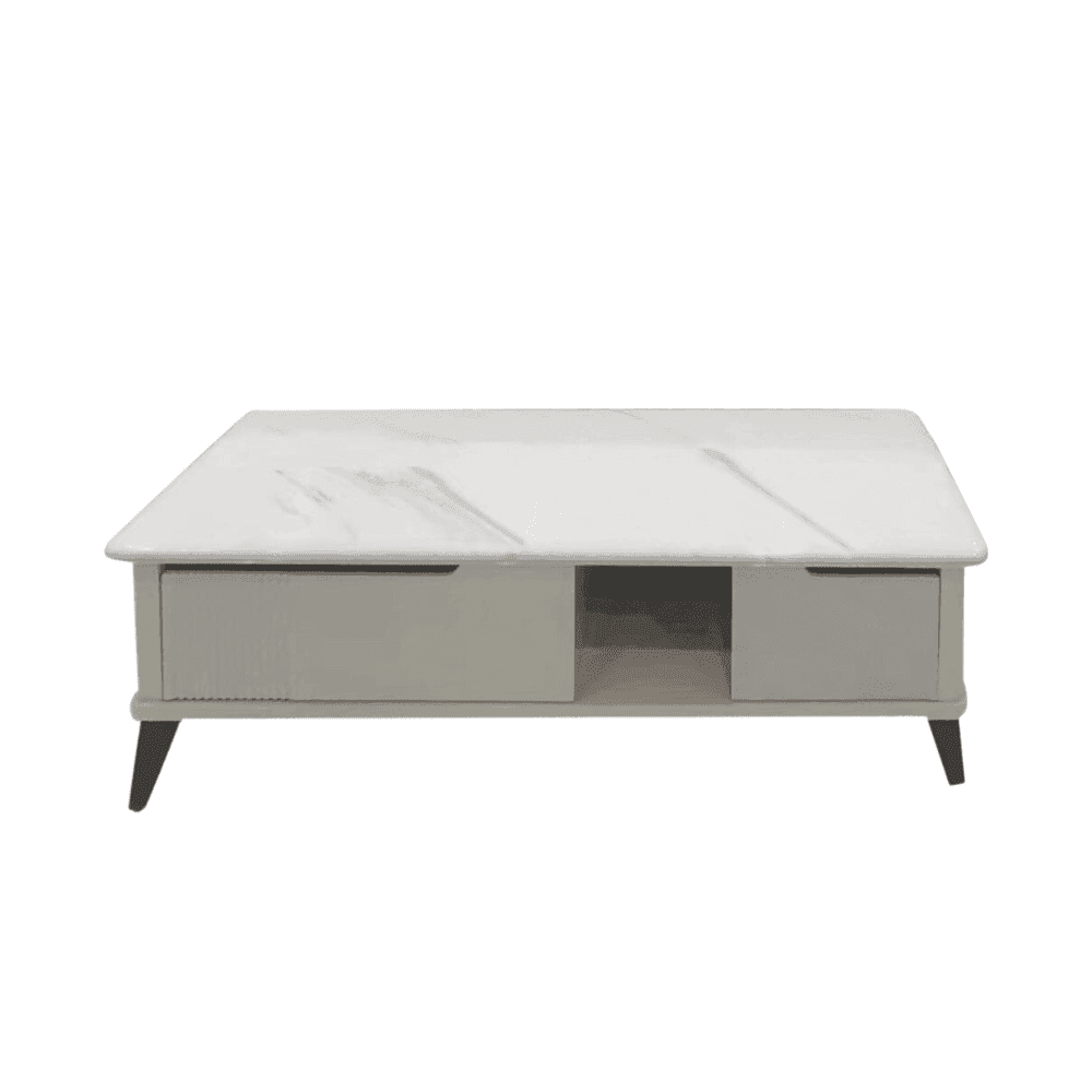 Lucie Marble Coffee Table 100cm - Modern Round Living Room Center Table for Home Decor, Perfect for Living Room, Lounge & Office Spaces