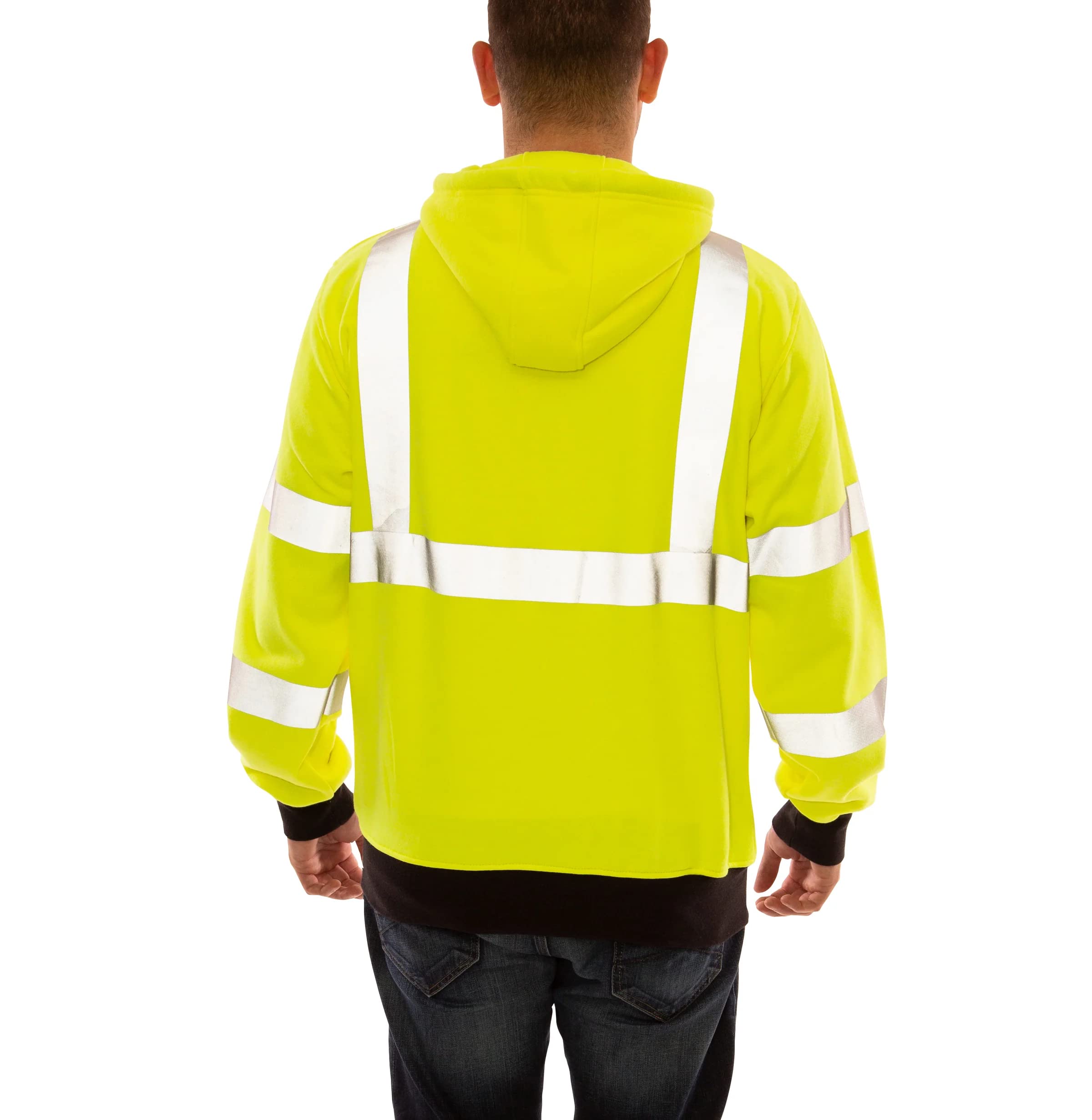 TINGLEY S88122 Class 3 Flame Resistant Long Sleeve Work Shirt with Reflective Tape & Utility Pocket - 2XL, High-Visibility Fluorescent Yellow Green for Construction & Industrial Safety