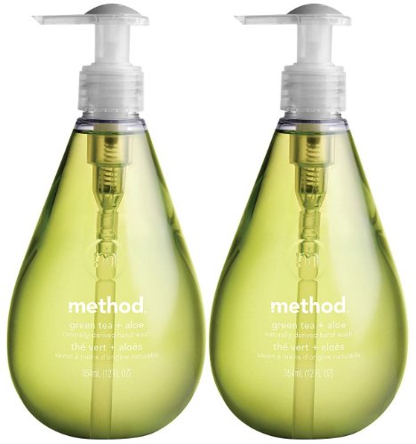Refreshing Green Tea & Aloe Vera Gel Hand Wash - 12 oz, 2 Pack | Moisturizing & Antibacterial for Home, Kitchen & Bathroom Use