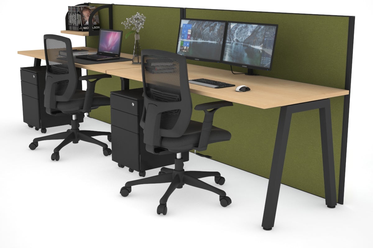 Horizon Quadro 2 Person Standing Desk | 1400L x 700W Adjustable Height Office Workstation | Perfect for Shared Workspaces & Collaborative Environments