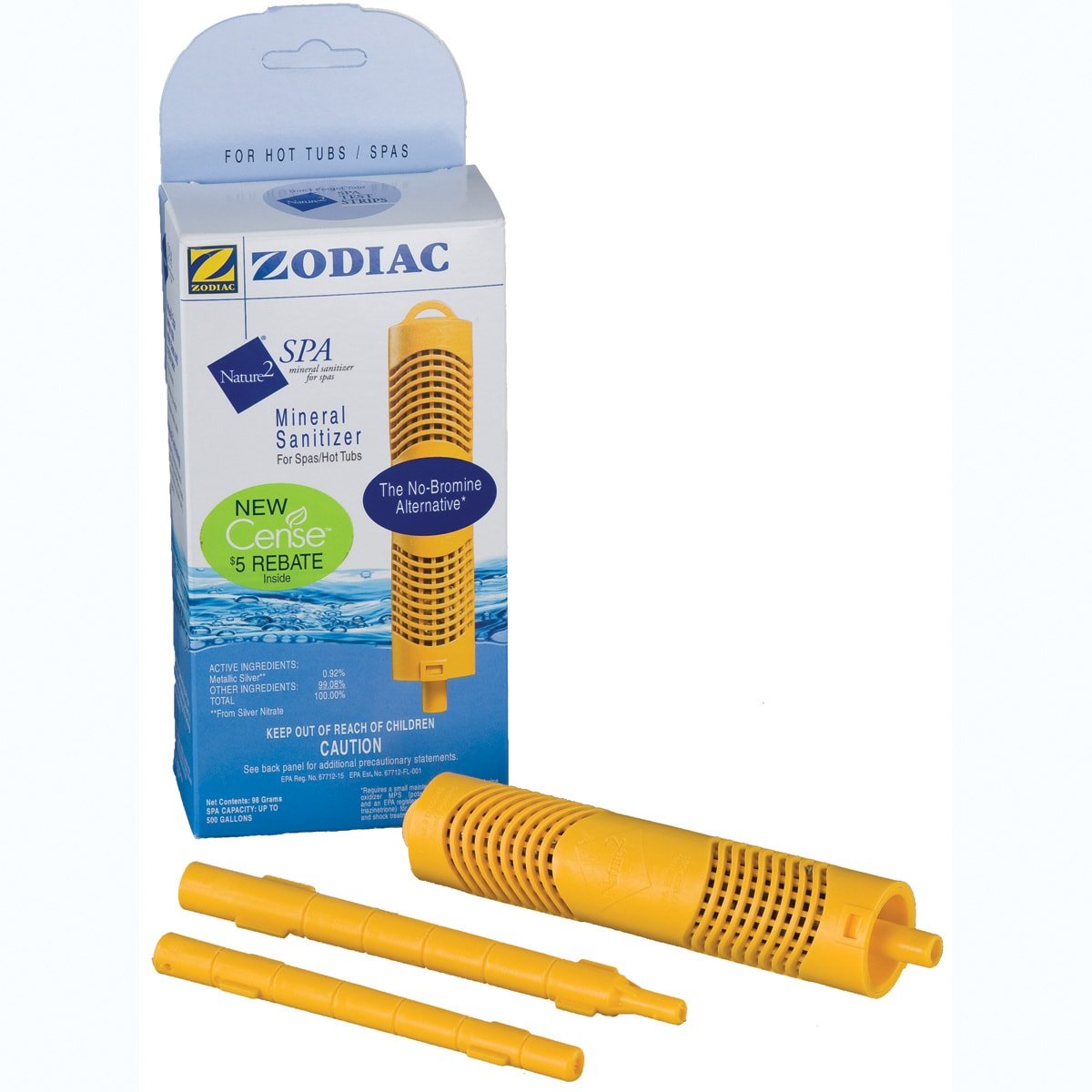 Nature2 Spa Stick Mineral Sanitizer for Hot Tubs & Pools | Chlorine-Free Water Purification System | Keeps Water Clean & Clear for Weeks | W20750
