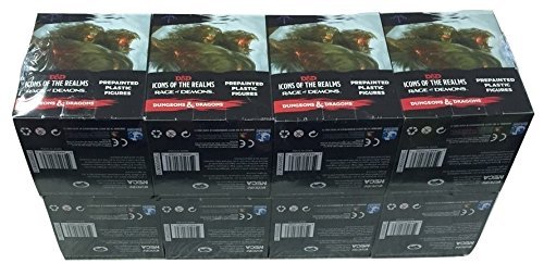 WizKids Dungeons & Dragons D&D Icons of The Realms: Rage of Demons Sealed Booster Brick (8 Booster Packs) Miniatures Figures - Fantasy RPG Game Collectibles for Tabletop Gaming & D&D Campaigns