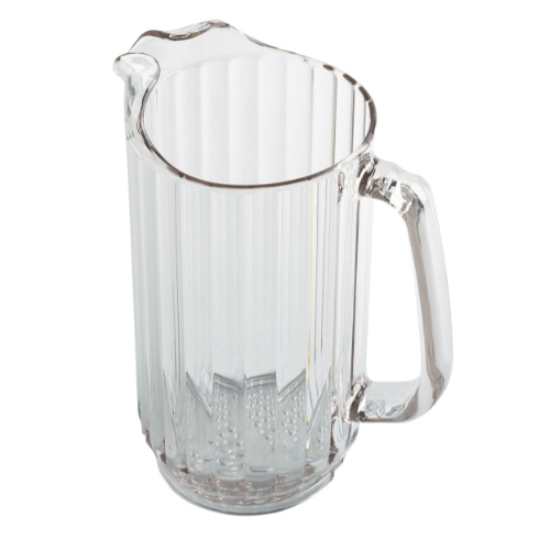 Cambro P320CW CamView 32 oz Clear Plastic Pitcher - Bulk Case of 6 for Restaurants, Cafes & Food Service - Durable BPA-Free Drink Dispenser for Iced Tea, Lemonade & Beverages