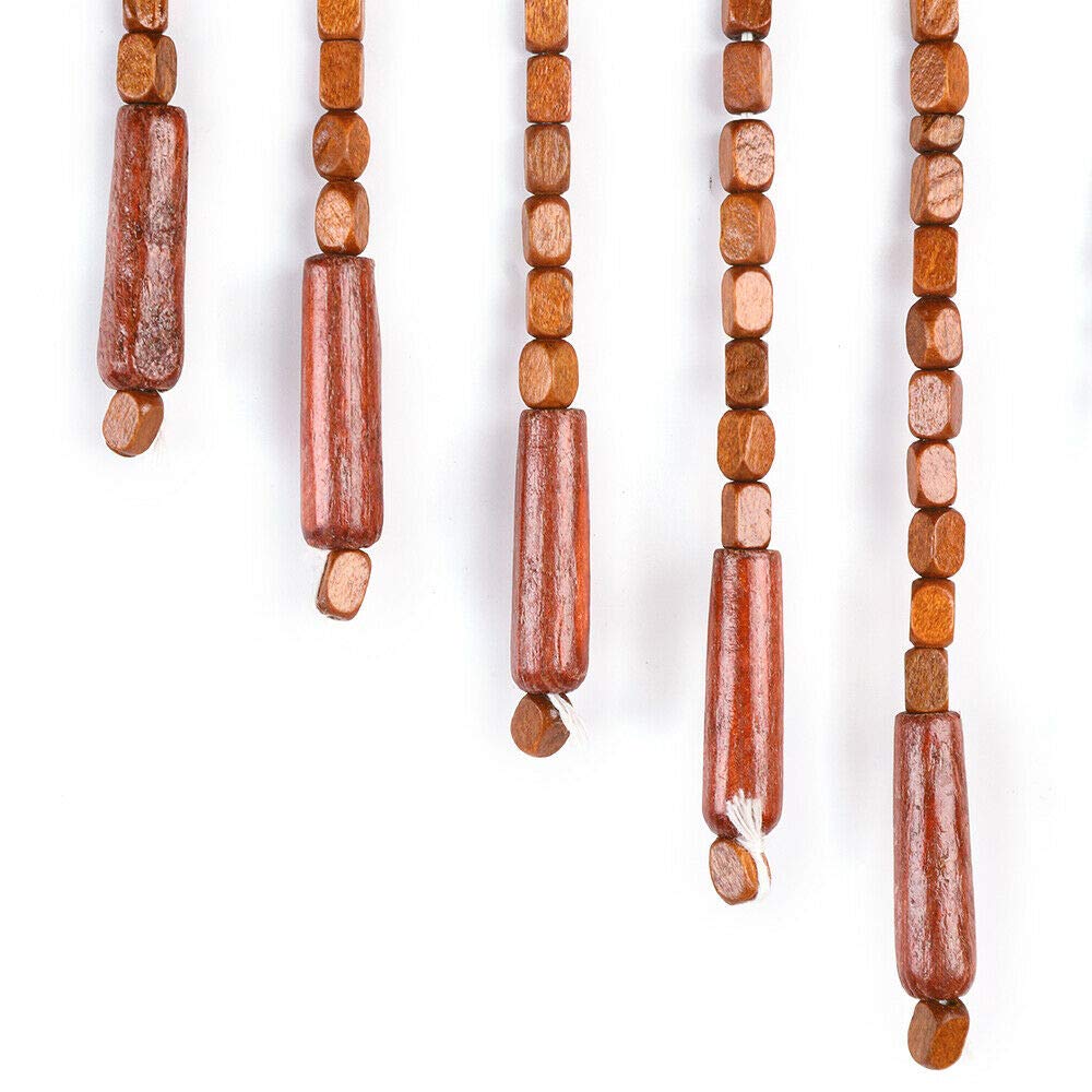 Gdrasuya10 Natural Wooden Beaded Curtain - 32 Lines Handmade Wood Bead Room Divider for Porch, Bedroom & Living Room | Boho Home Decor, Doorway Partition, Window Screen & Privacy Screen