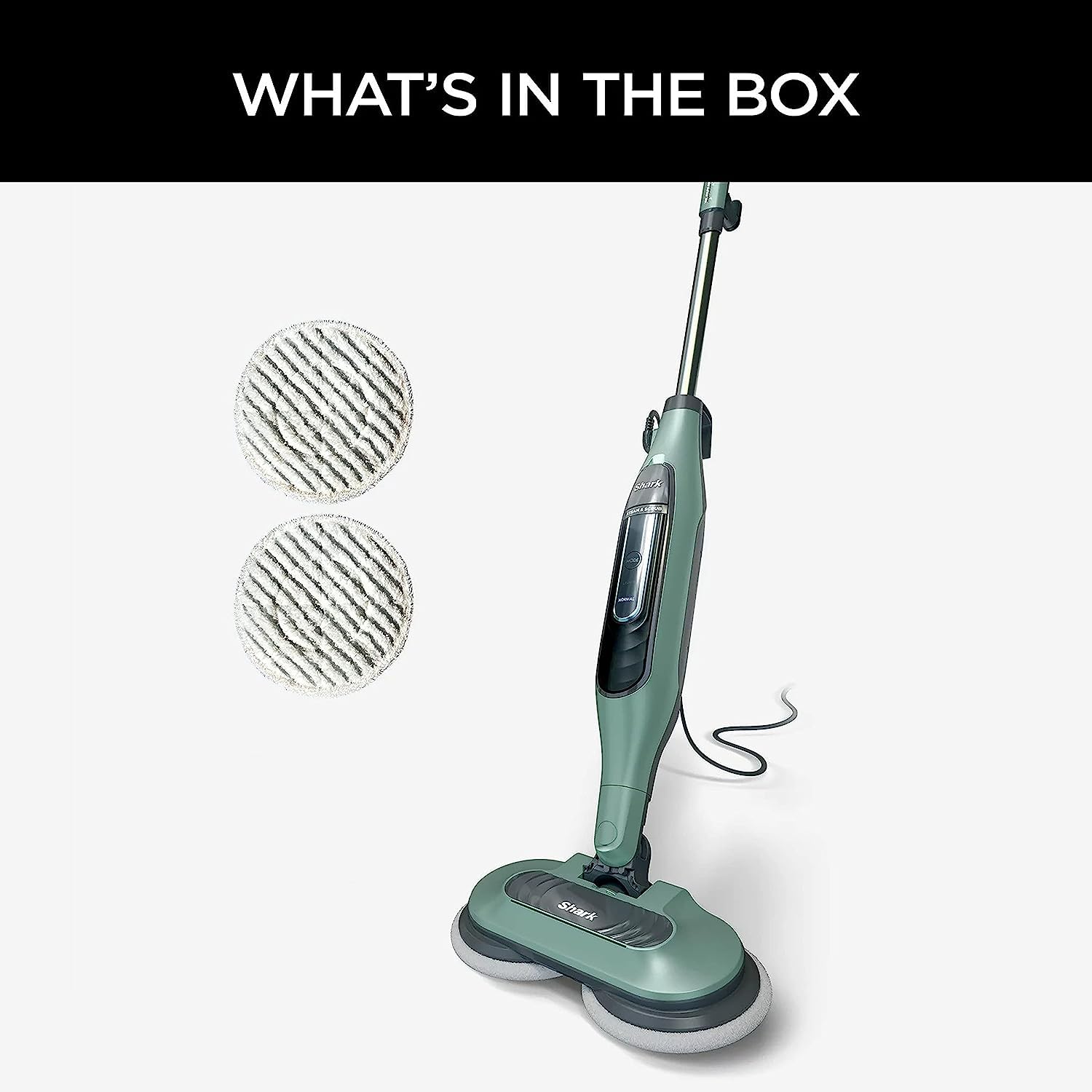 Shark S7000AMZ Steam & Scrub All-in-One Hard Floor Steam Mop - Pure Water Cleaning System, Sanitizes & Scrubs Floors (Renewed) - Perfect for Tile, Laminate & Hardwood Floors in Kitchens, Bathrooms & Living Areas