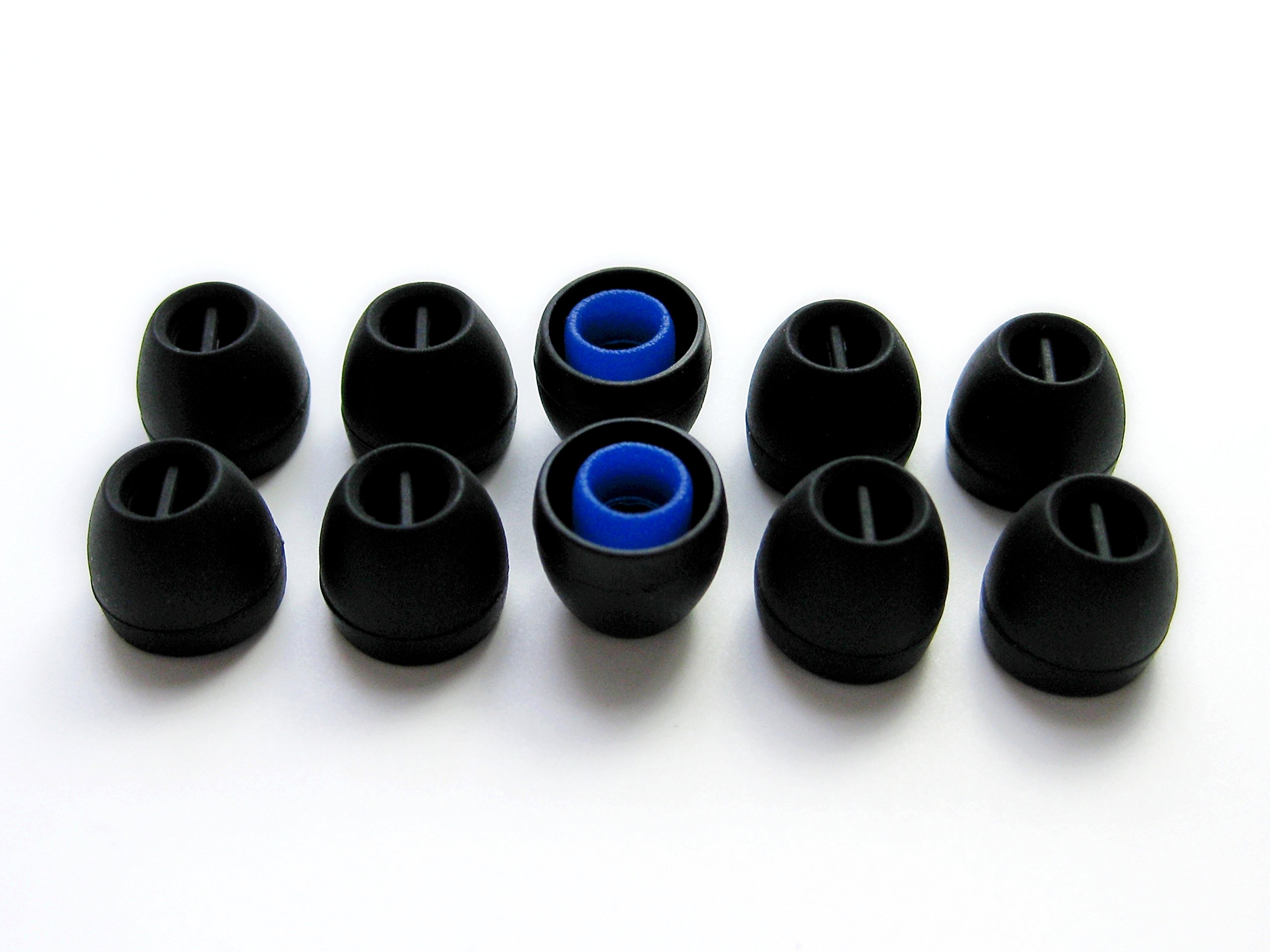 10-Pack (Sn-Sm) Replacement Earbud Tips Compatible with Motorola SF600/SF-600 Wireless Sports Headphones - Soft Silicone Ear Cushions for Secure Fit & Noise Isolation During Workouts, Running & Gym Sessions