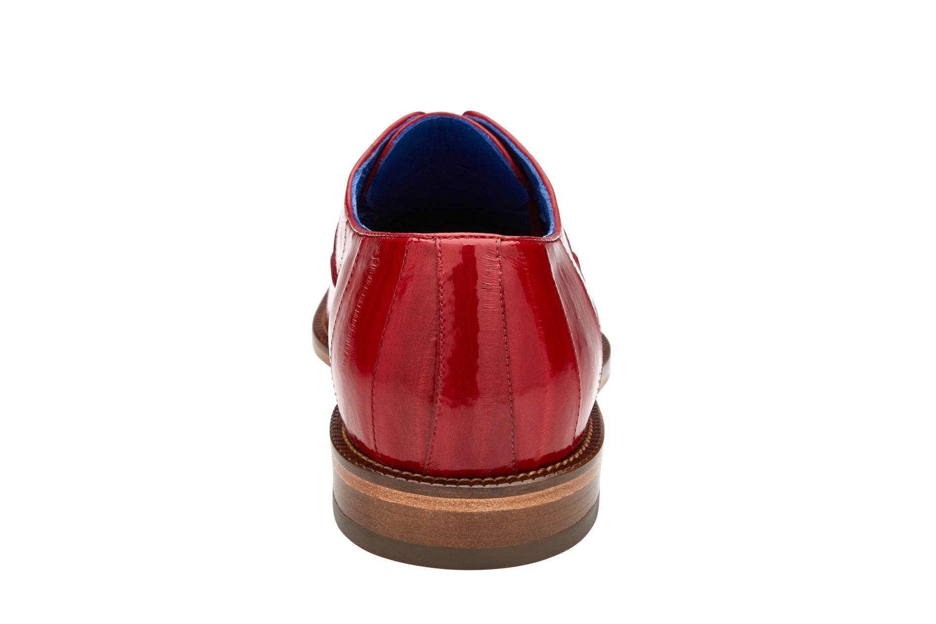 Belvedere Mare Genuine Ostrich & Eel Leather Dress Shoes - Antique Red (2P7) | Premium Formal Footwear for Business & Special Occasions