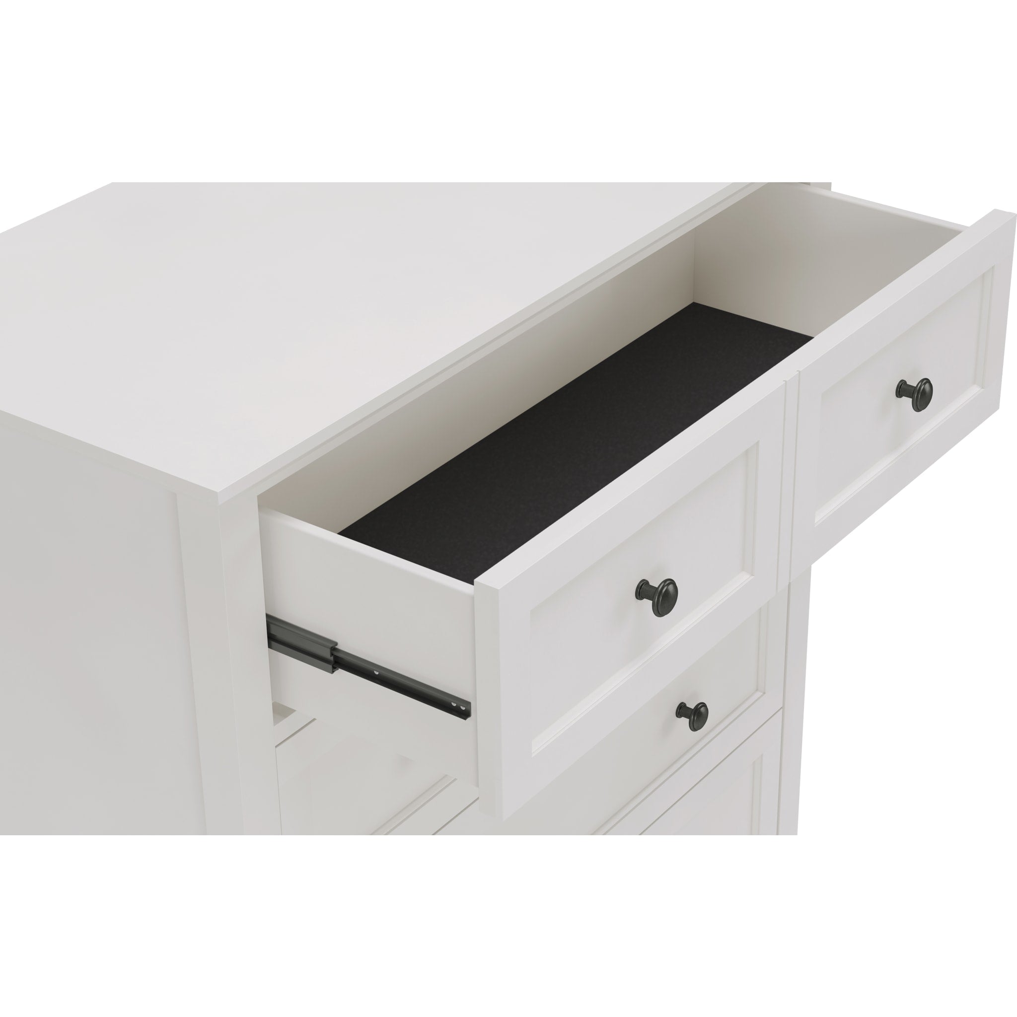Grace 5-Drawer Chest Dresser in Snowfall White - Modern Bedroom Storage Furniture for Home Organization (2024) - Perfect for Master Bedroom, Guest Room & Nursery