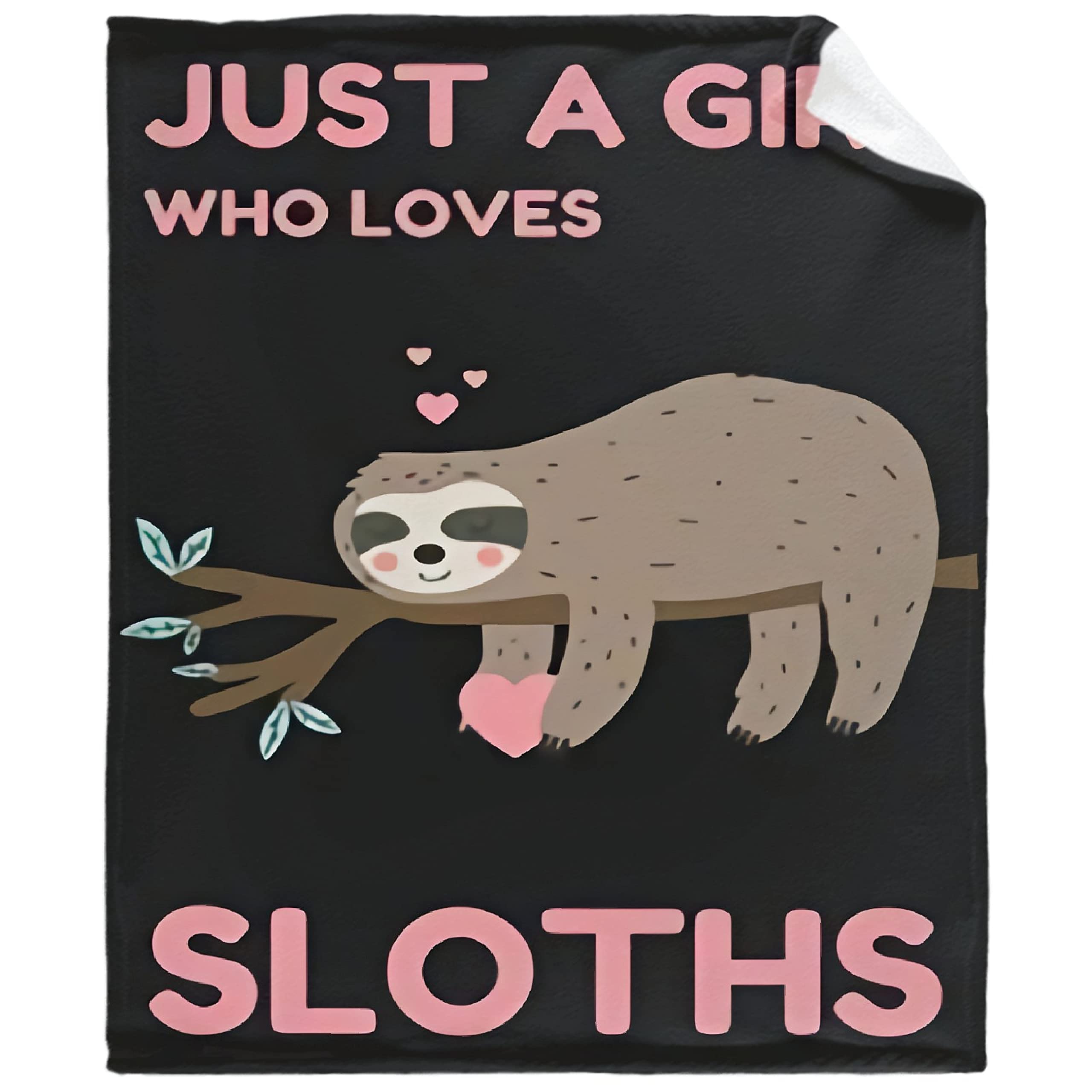 Soft & Cozy Sloth Print Fleece Blanket - Lightweight Warm Throw for Women, Adults & Kids - 120