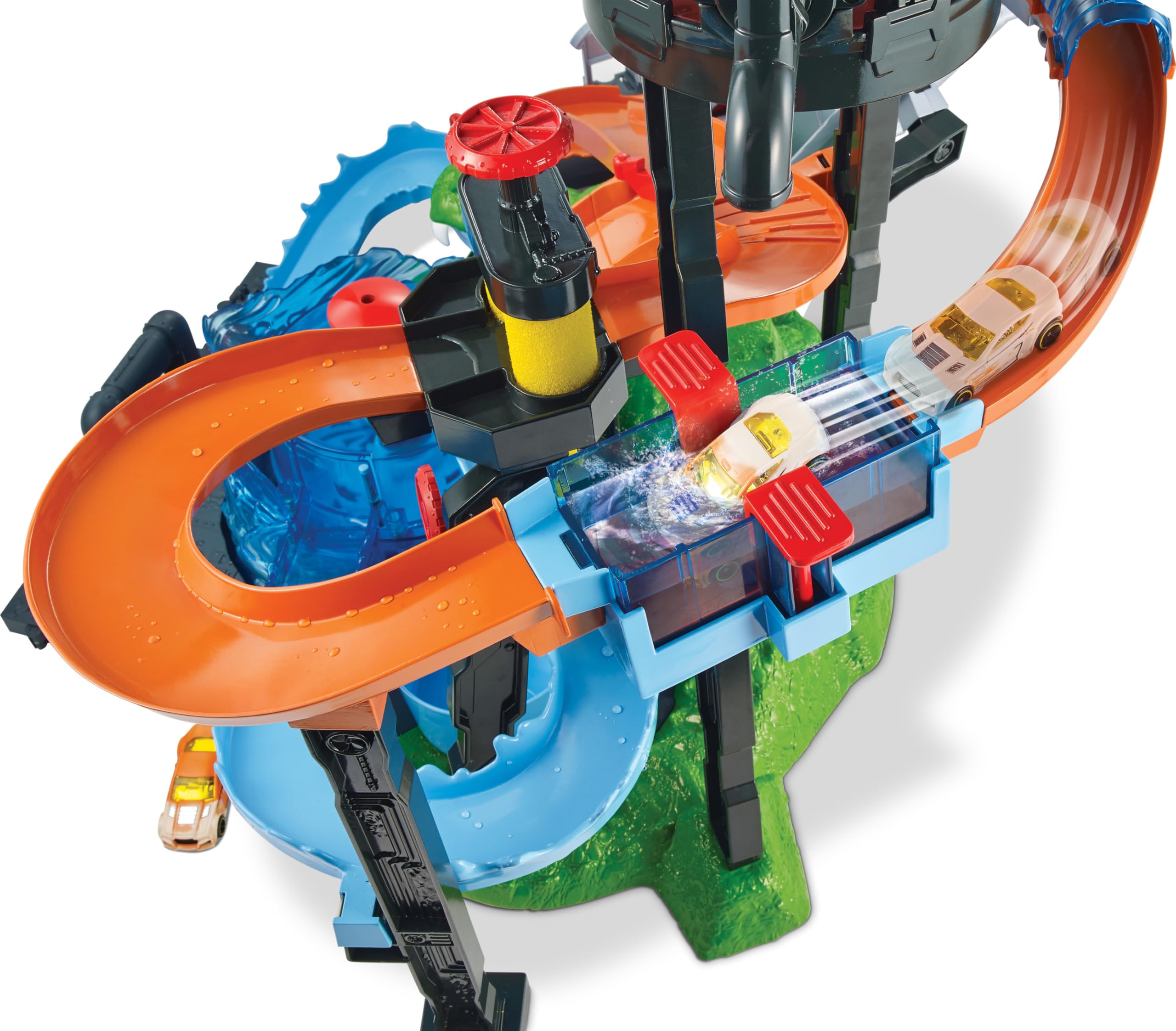 Hot Wheels City Car Wash Playset with Giant Gator Toy - Interactive Race Track for Kids, Die-Cast Vehicle Playset - Perfect for Pretend Play & Car Racing Games at Home