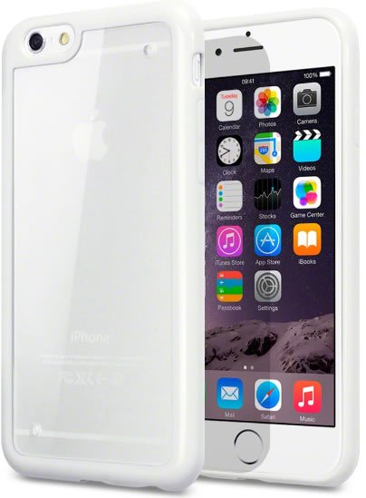 Apple iPhone 6 Bumper Case with Clear Back - Slim Protective Cover, Shockproof & Scratch Resistant - Perfect for Everyday Use, Travel & Outdoor Activities (White)