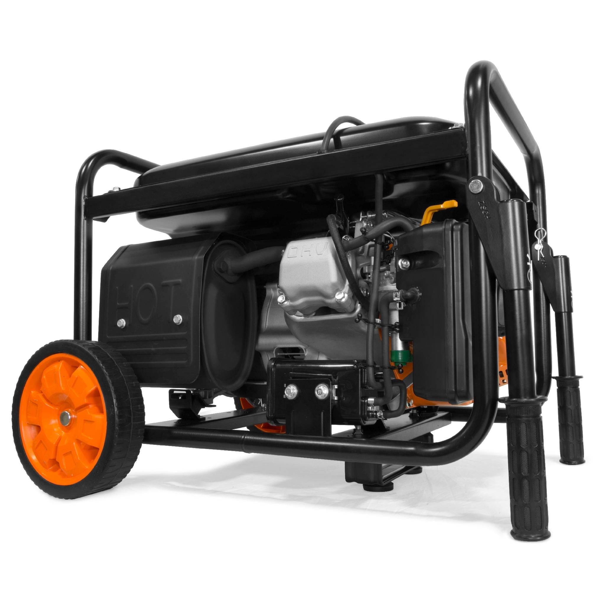 WEN GN6000 6000W Portable Generator with Wheel Kit - CARB Compliant, RV Ready for Camping & Emergency Power Backup