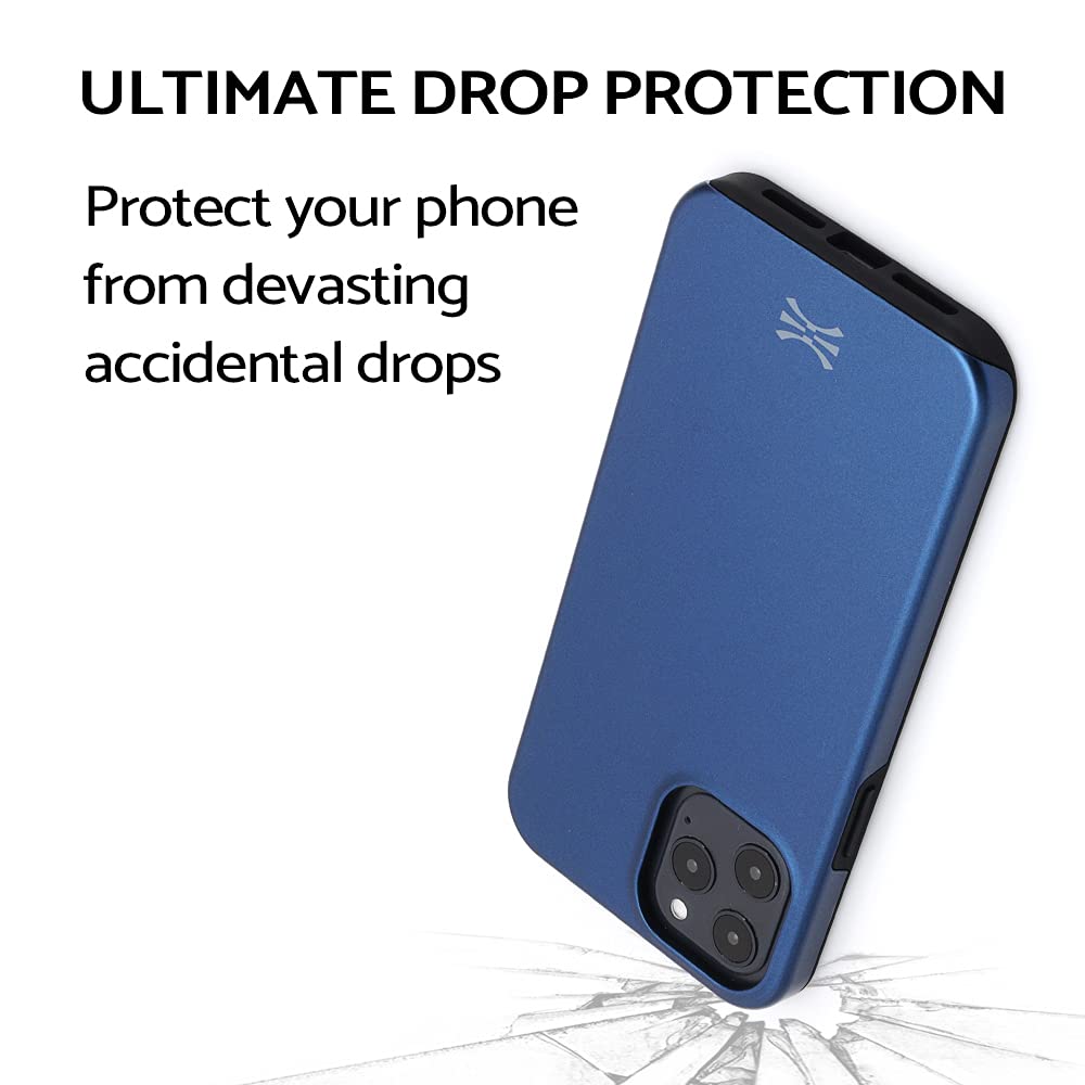 TORU DX Slim Dual Layer Protective Case for iPhone 12 & iPhone 12 Pro - Blue | Shockproof & Scratch Resistant Cover | Perfect for Everyday Use, Travel & Outdoor Activities