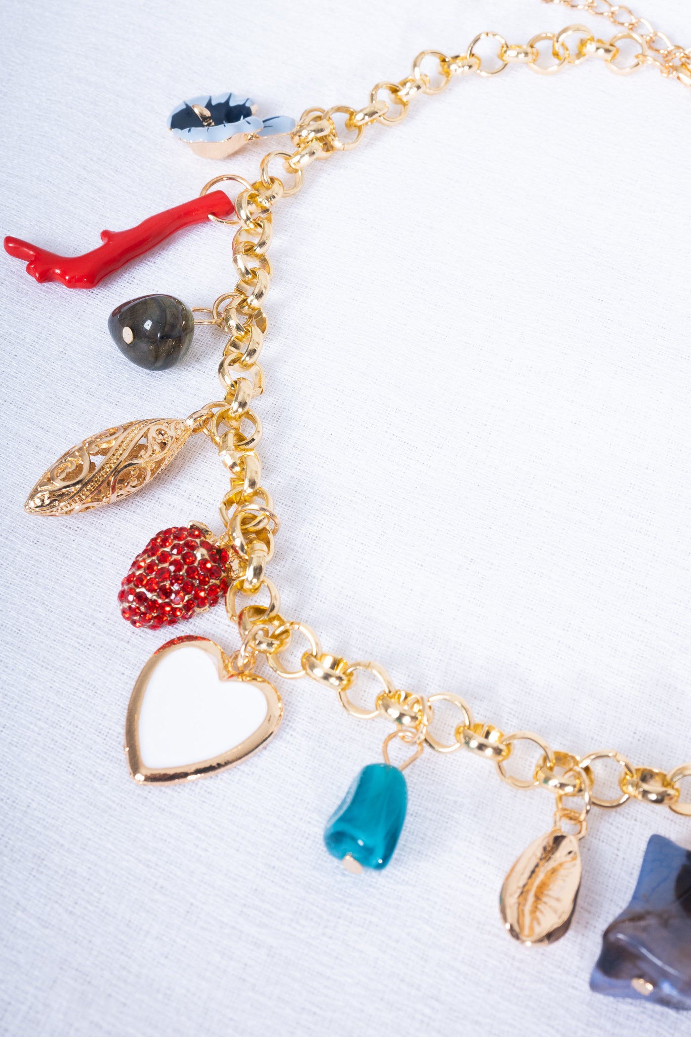 8 Other Reasons Multi Charm Necklace - Elegant Layered Pendant Necklace for Women, Perfect for Daily Wear, Date Night & Special Occasions