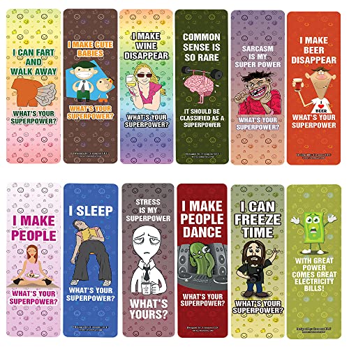 Funny Whats Your Super Power Bookmarks (2-sets)