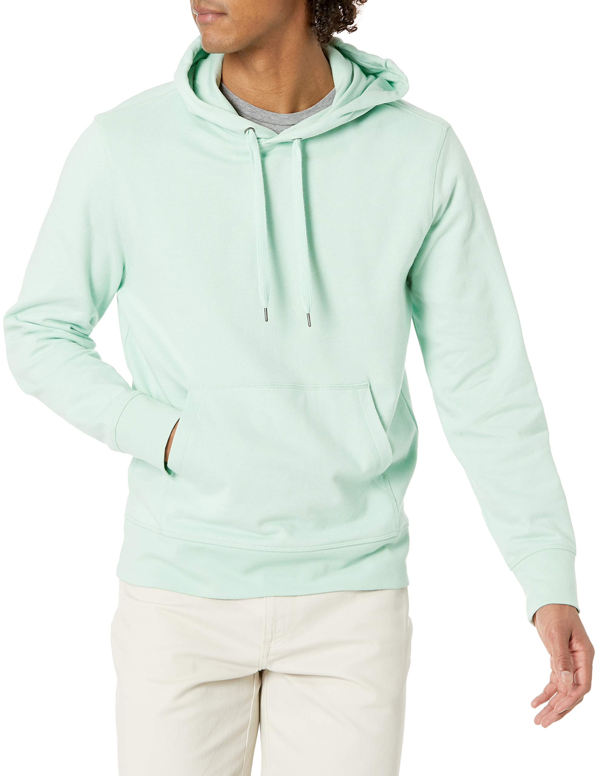 Amazon Essentials Men's Lightweight French Terry Hooded Sweatshirt - Soft Casual Pullover Hoodie for Everyday Wear, Gym & Outdoor Activities