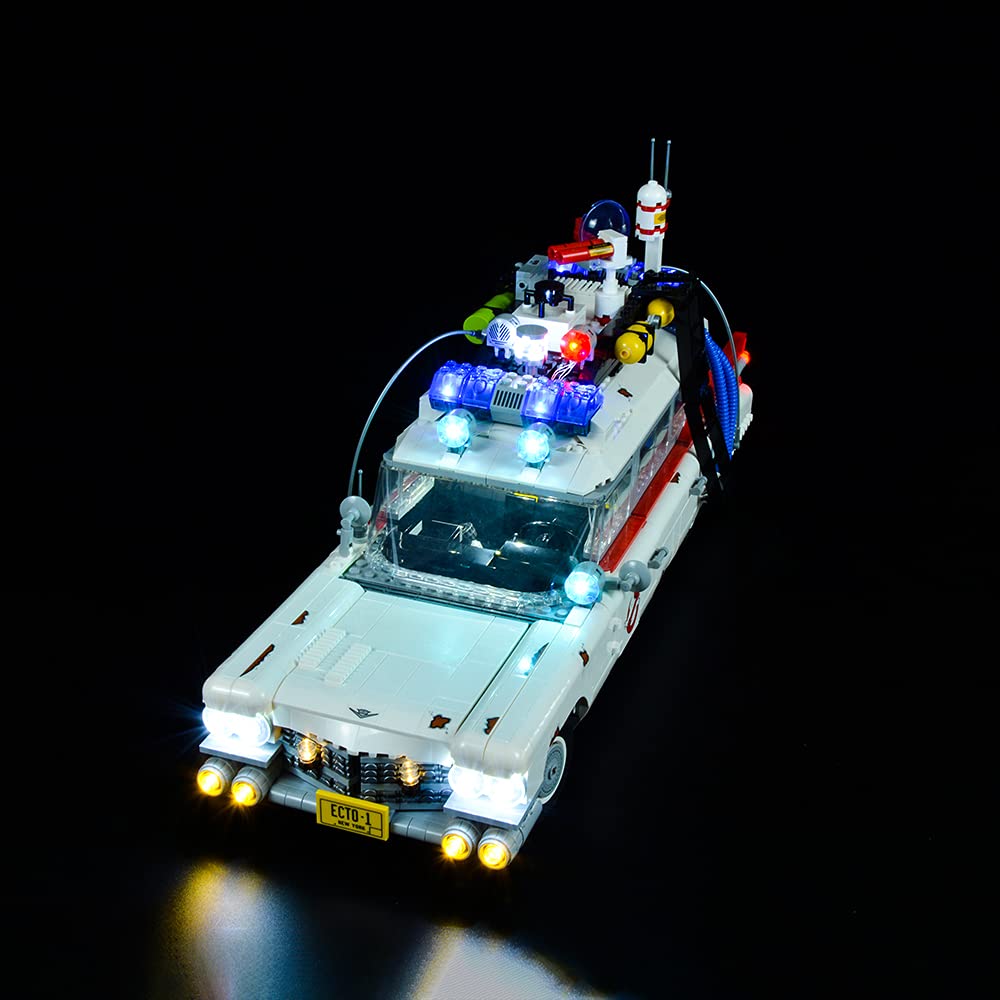 Kyglaring LED Light Kit with Remote Control & Music for Lego Icons Ghostbusters Ecto-1 Model 10274 - Compatible Lighting Set for Lego Building Blocks - Perfect Gift for Ghostbusters Fans - Includes Sound Effects (Great for Display, Collecting and Movie-Themed Decor)