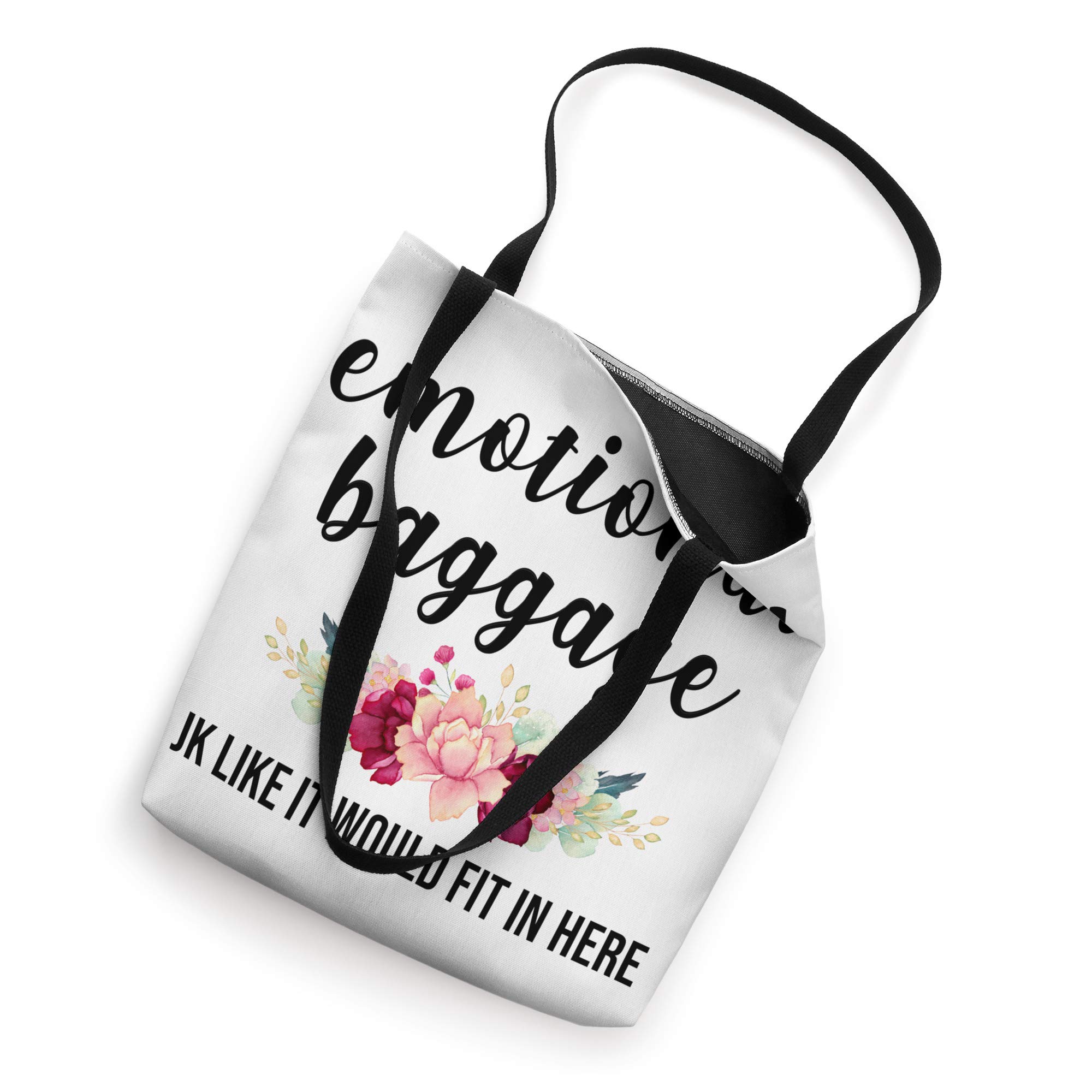 Funny Emotional Baggage Tote Bag for Women - Large Weekender Floral Print Travel Bag - Perfect for Travel, Gym, Beach & Everyday Use