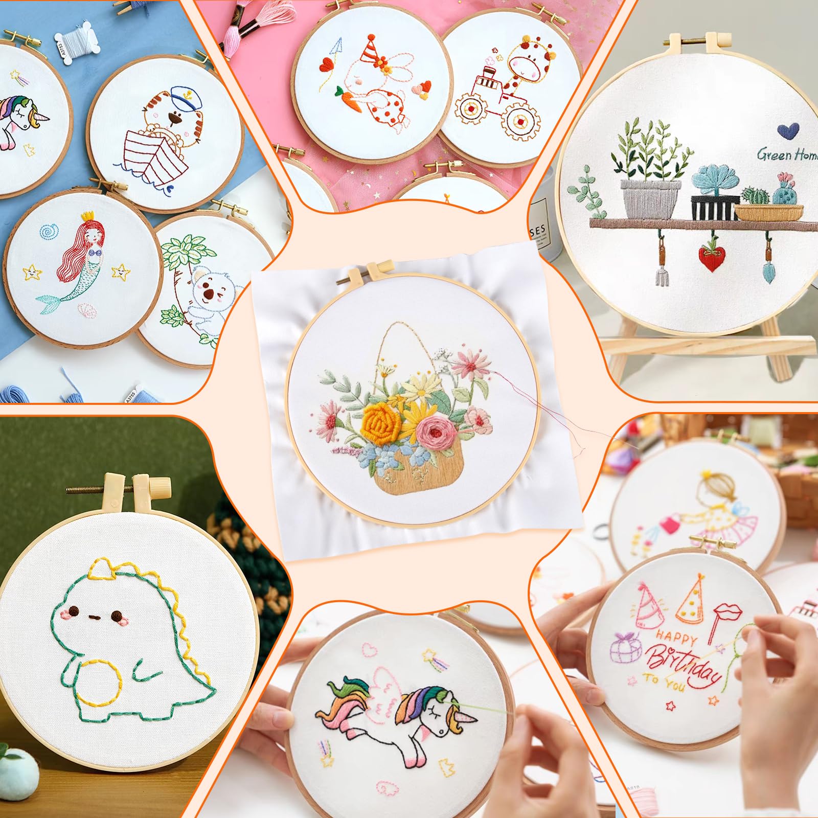 10 PCS Pre-Cut White Natural Cotton Embroidery Fabric Squares (7x7 Inch) - Premium Quality Embroidery Cloth for DIY Crafts, Quilting & Garment Making - Perfect for Hand Embroidery, Cross Stitch & Sewing Projects