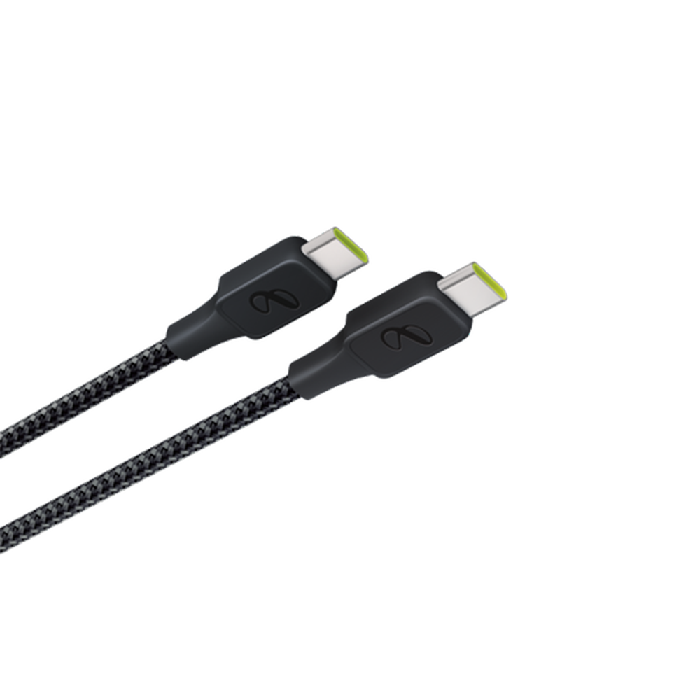 InfinityLab Fast Charging USB C to USB C Cable (3.3ft/1m) - 60W PD Compatible for iPhone 15, MacBook, iPad Pro, Samsung Galaxy - Durable Nylon Braided for Home, Office & Travel Charging