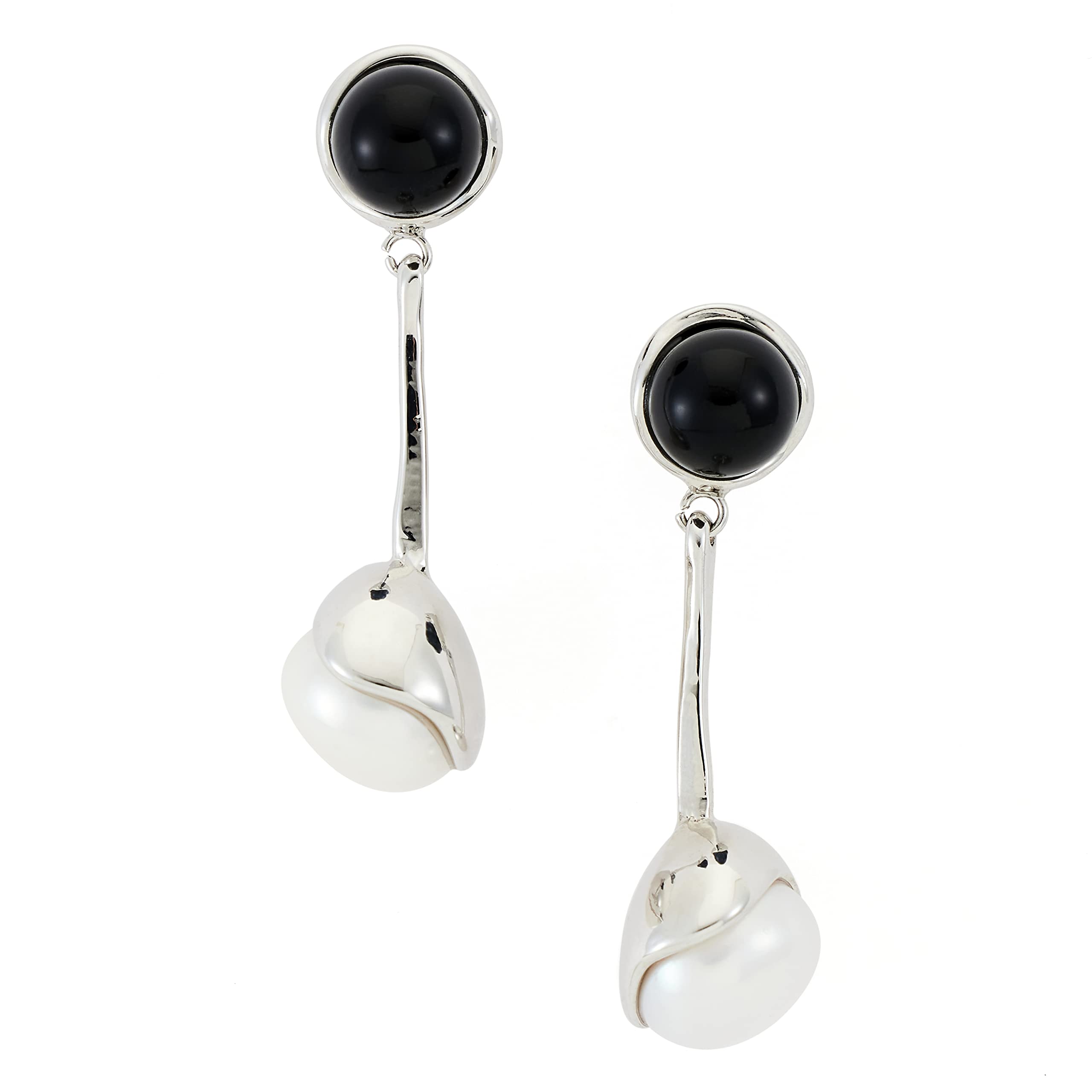 C.Paravano Elegant Hoop & Drop Dangle Earrings for Women - Sterling Silver Fashion Jewelry for Party, Wedding & Everyday Wear