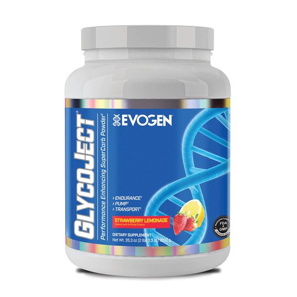 Evogen GlycoJect - Premium Post-Workout Recovery Powder, Strawberry Lemonade Flavor, 1000g for Muscle Growth & Energy Boost | Ideal for Gym, Fitness & Athletic Performance