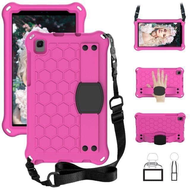 Durable EVA Protective Case for Samsung Galaxy Tab A7 Lite 2021 (T220/T225) with Adjustable Shoulder Strap - Perfect for Travel, School, and Everyday Use