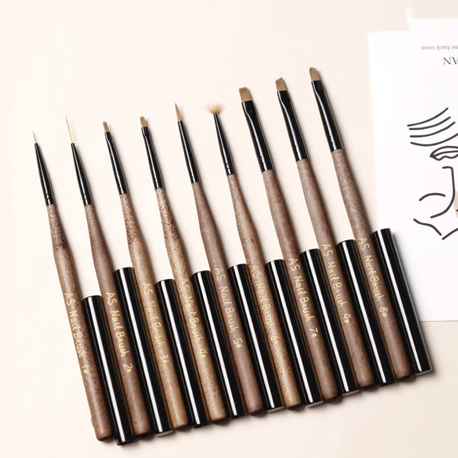 Washranp Nail Art Brush Set - Professional DIY Manicure Tools for Women | Home Salon & Party Use