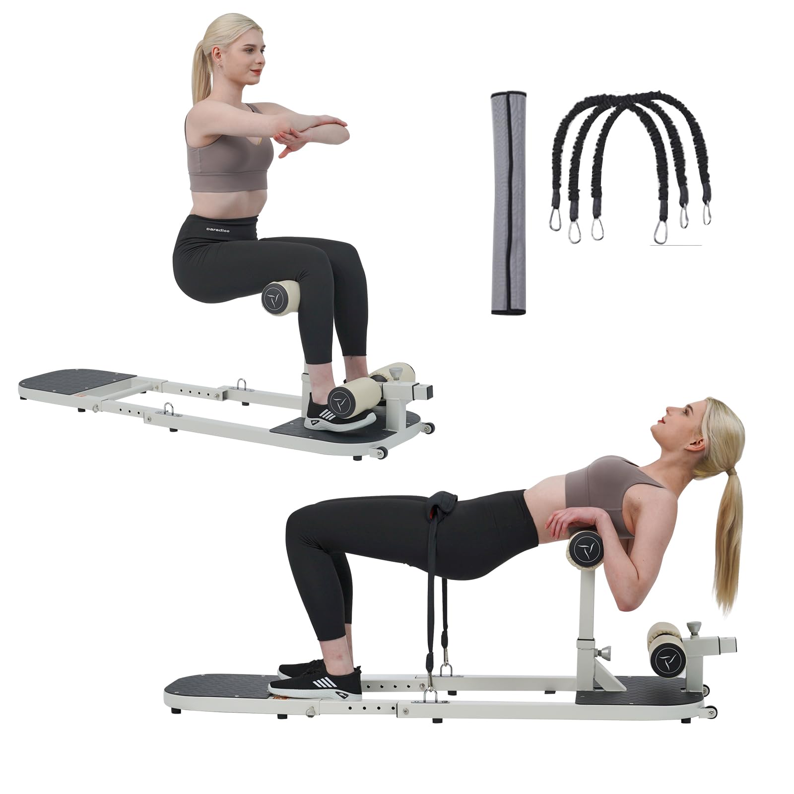 Premium Adjustable Hip Thrust Machine for Glutes & Legs - High Resistance Squat Trainer for Women & Men - Home Gym Equipment for Glute Bridges, Squats & Strength Training - Perfect for Home Workouts & Fitness Studios