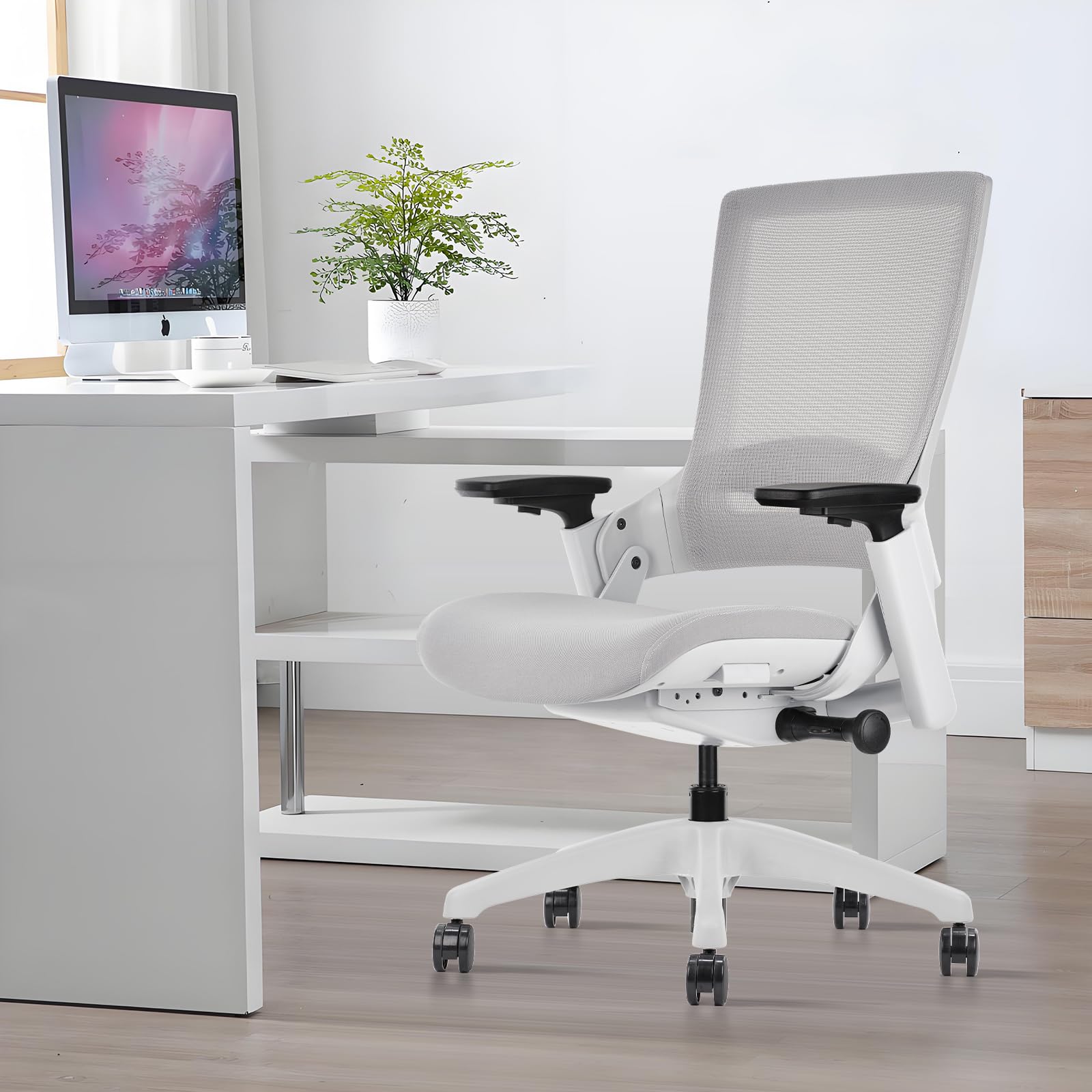CLATINA Ergonomic Office Chair - Adjustable Swivel Executive Chair with 3D Armrests & Lumbar Support, Mesh Back Computer Desk Chair for Home Office, Conference Room & Workspace - Perfect for Long Hours of Sitting & Productivity