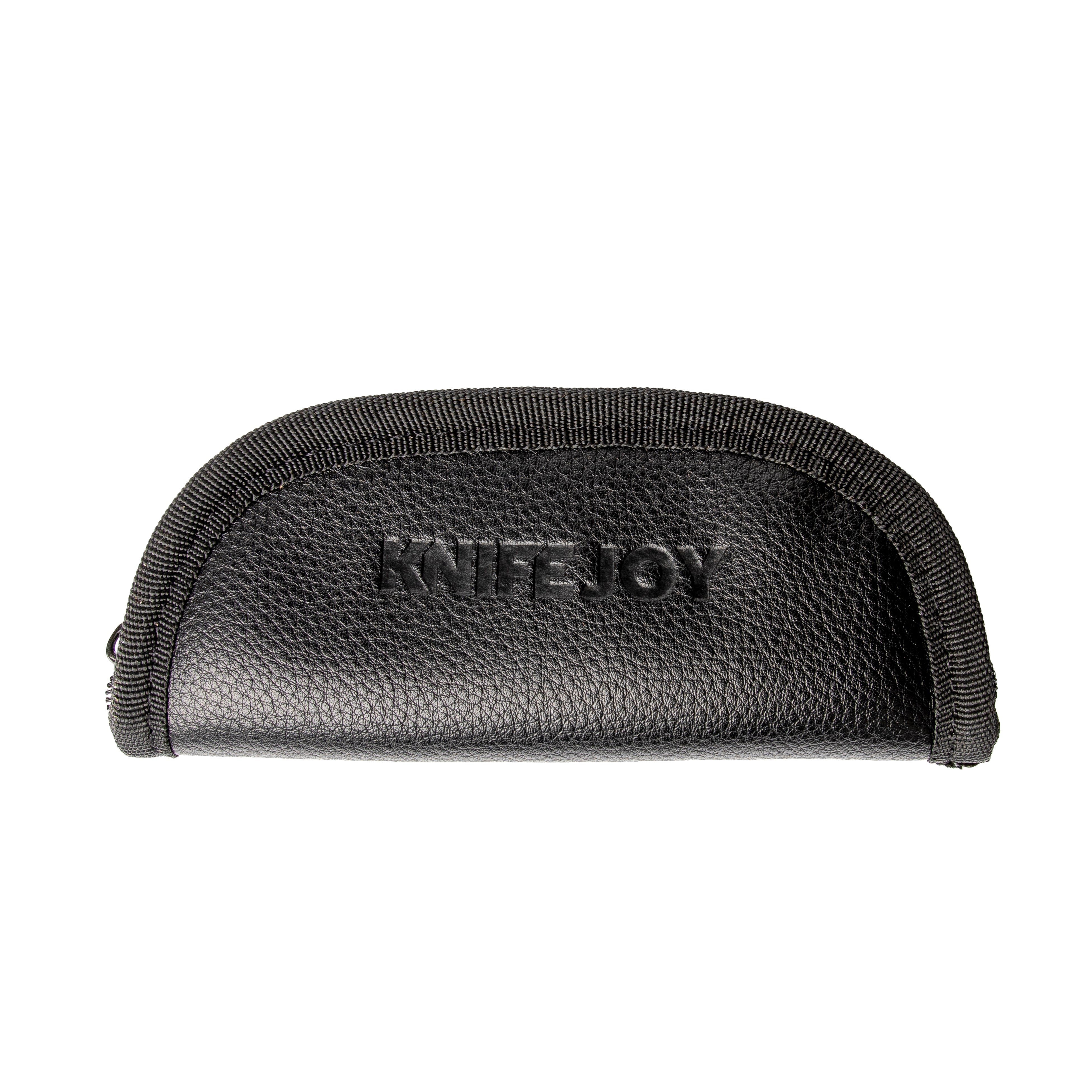 Premium Single Black Leather Knife Pouch Case for EDC Folding Knives - Perfect for Camping, Hiking & Outdoor Adventures