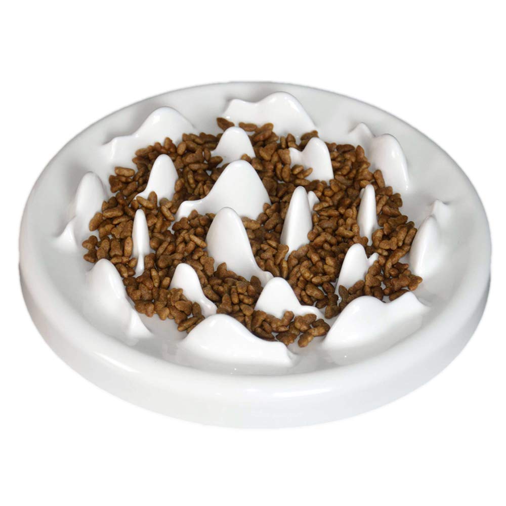 Lorde Ceramic Slow Feeder Cat Bowl - Interactive Puzzle Bloat Stop Pet Bowl for Healthy Eating | Fun Slow Feeding Solution for Cats & Small Dogs | Perfect for Portion Control & Digestive Health