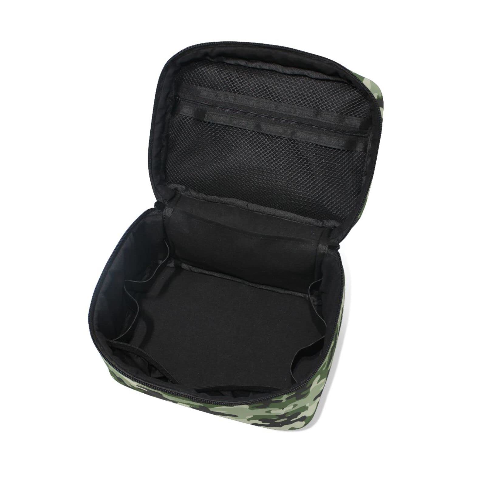 Camouflage Army Green Hidden Cosmetic Bag Organizer - Waterproof Zippered Makeup Pouch & Toiletry Case for Women | Travel, Gym, Camping Essentials Storage