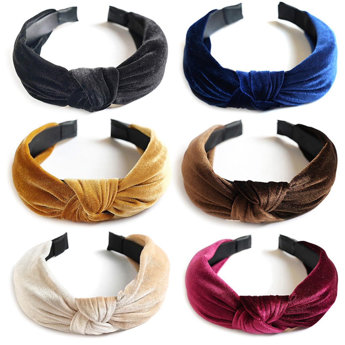 Scicent Velvet Wide Headbands for Women - 3 Pack Soft No Slip Hair Bands, Fashion Hair Accessories for Ladies & Girls | Perfect for Workouts, Yoga, Office & Everyday Style