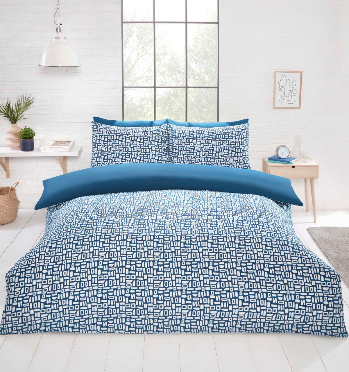 Premium Blue Pebbles Duvet Cover Set - Soft & Breathable Bedding for Cozy Sleep - Perfect for Master Bedroom, Guest Room & Dorm Decor