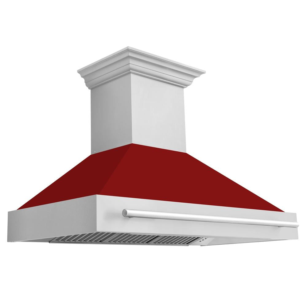 ZLINE 48 Inch Stainless Steel Range Hood with Stainless Steel Handle (8654STX 48) - Professional Kitchen Ventilation for Gas Stoves & Cooking Areas