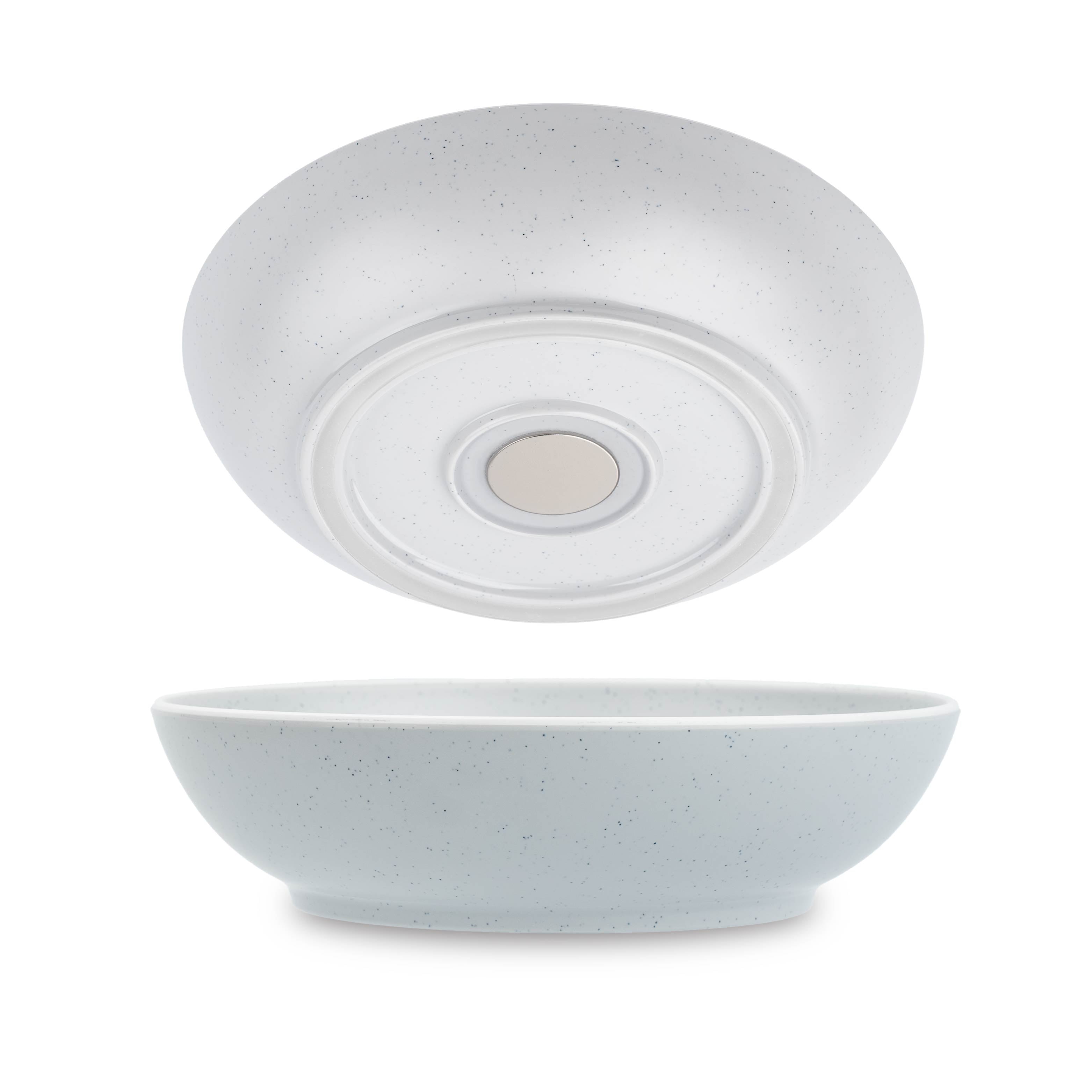 Premium Magnetic Plastic Food Bowls - DOLOMIT WHITE Set of 4 (20cm) for Kitchen Storage, Fridge Organization & Pet Feeding