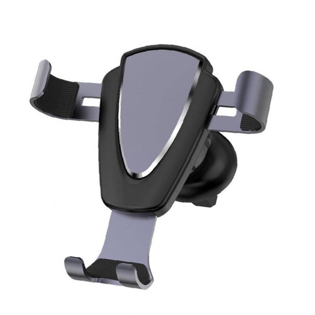 Universal Car Phone Holder - Metal Air Vent Mount with Gravity Clip for iPhone, Samsung & GPS Devices | Secure & Hands-Free Driving, Perfect for Commuting & Road Trips